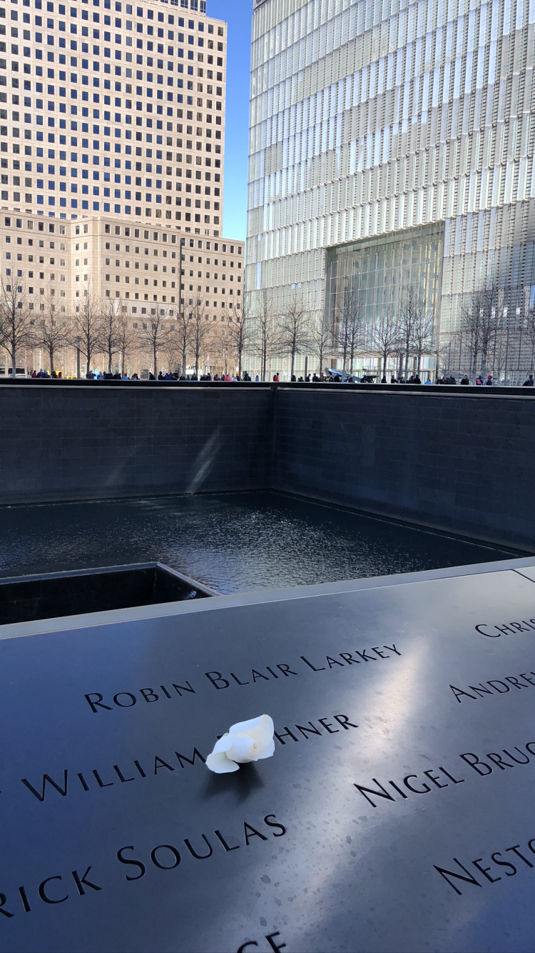 Memorial, World Trade Center Site, Wolkenkratzer, Wasserressourcen, Reflecting Pool. Wallpaper in 750x1334 Resolution