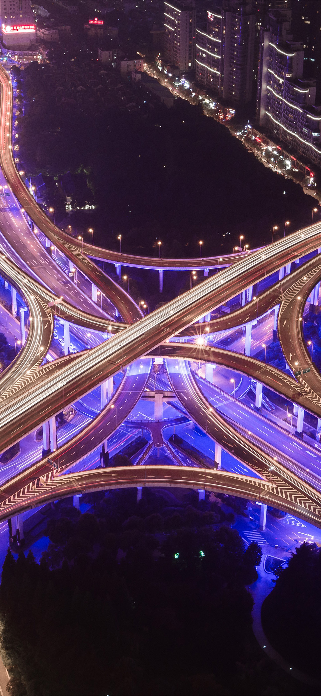 Carretera, Manzana, Luz, Morado, Arquitectura. Wallpaper in 1125x2436 Resolution