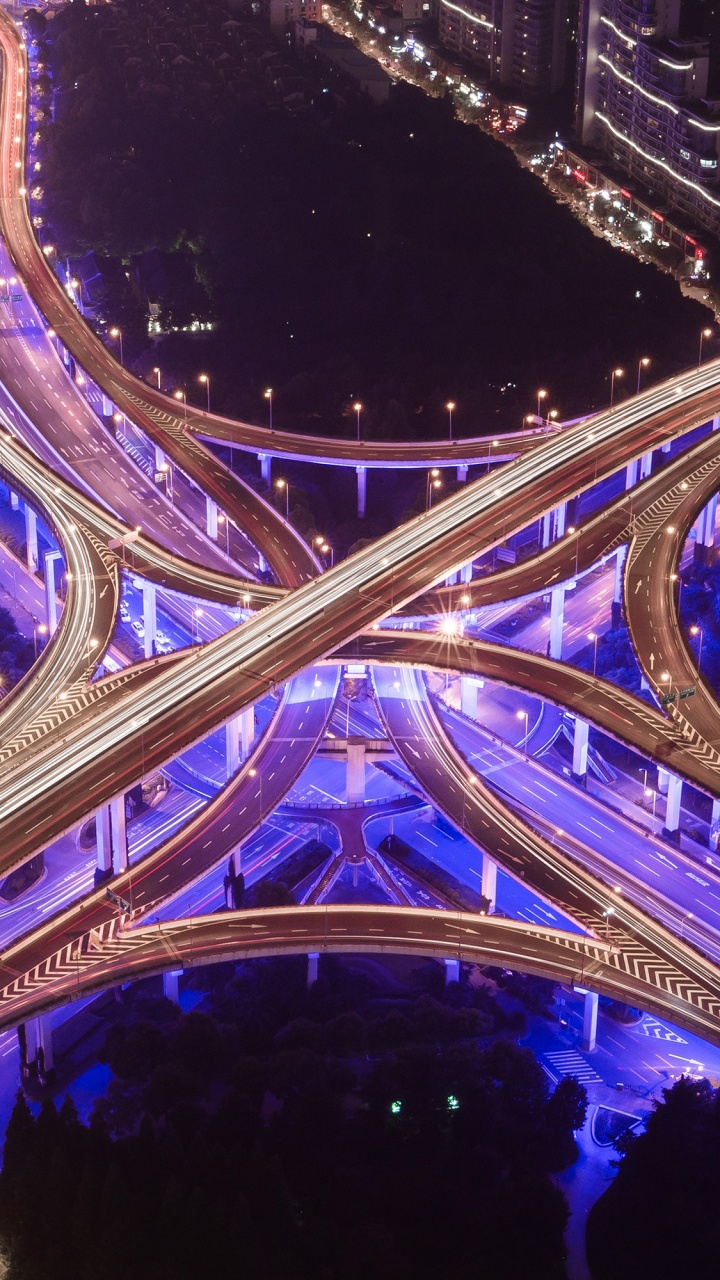 街, 苹果, 光, 紫色的, 建筑 壁纸 720x1280 允许