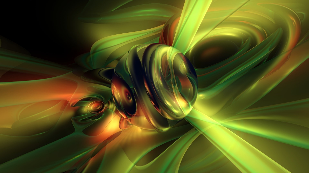 Grüne Und Rote Abstrakte Malerei. Wallpaper in 1280x720 Resolution