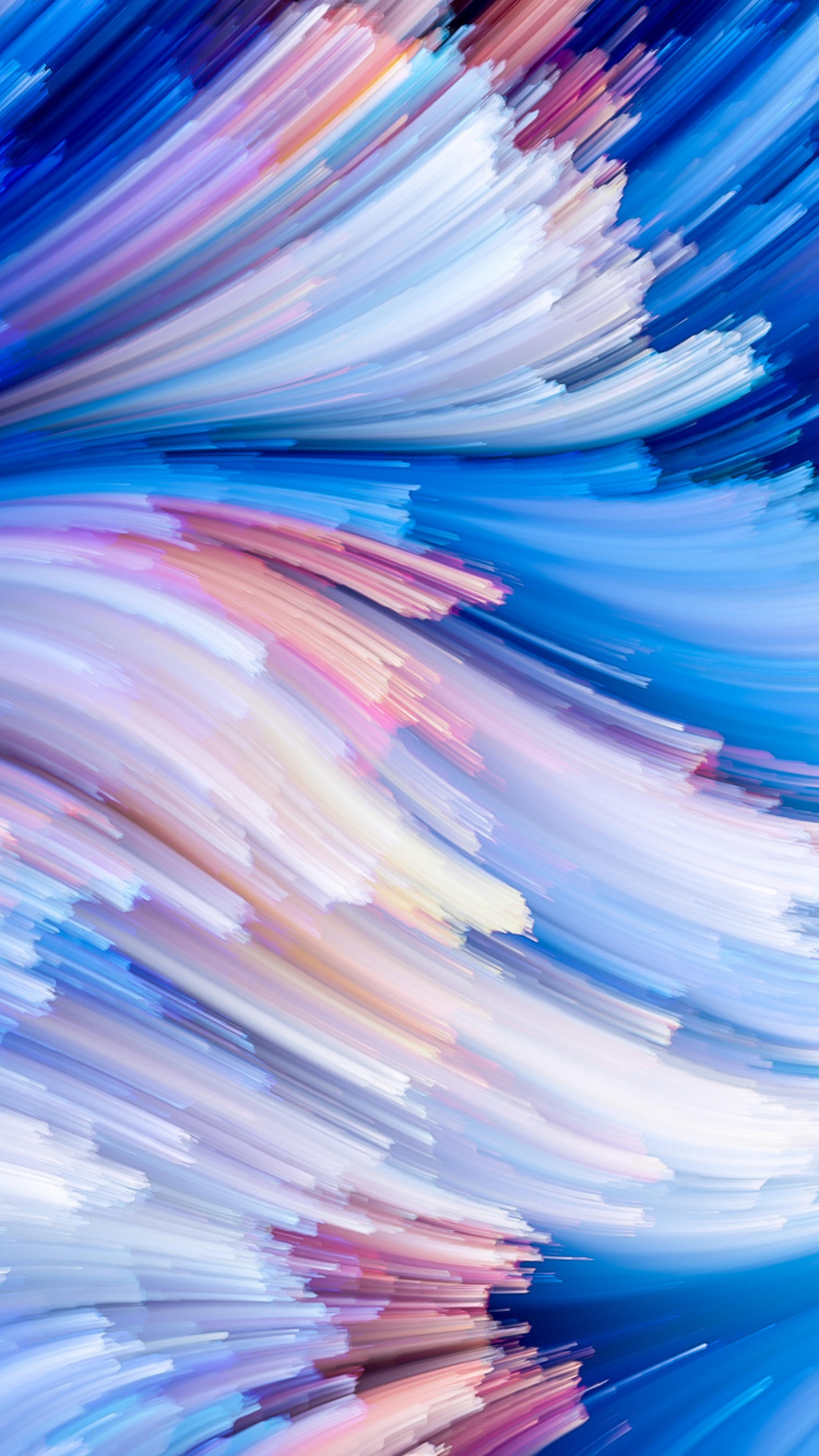 Peinture Abstraite Bleue et Rose. Wallpaper in 750x1334 Resolution