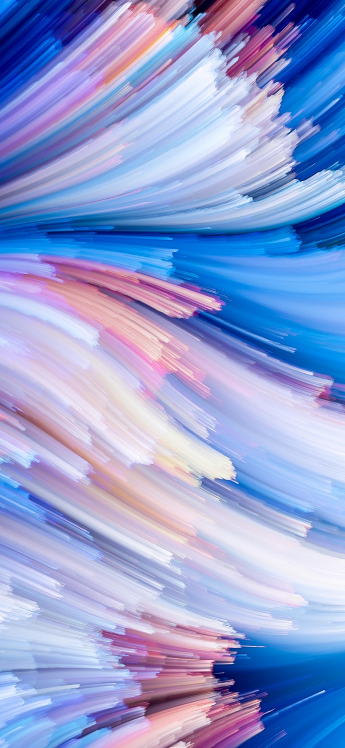 Blue and Pink Abstract Painting. Wallpaper in 1125x2436 Resolution
