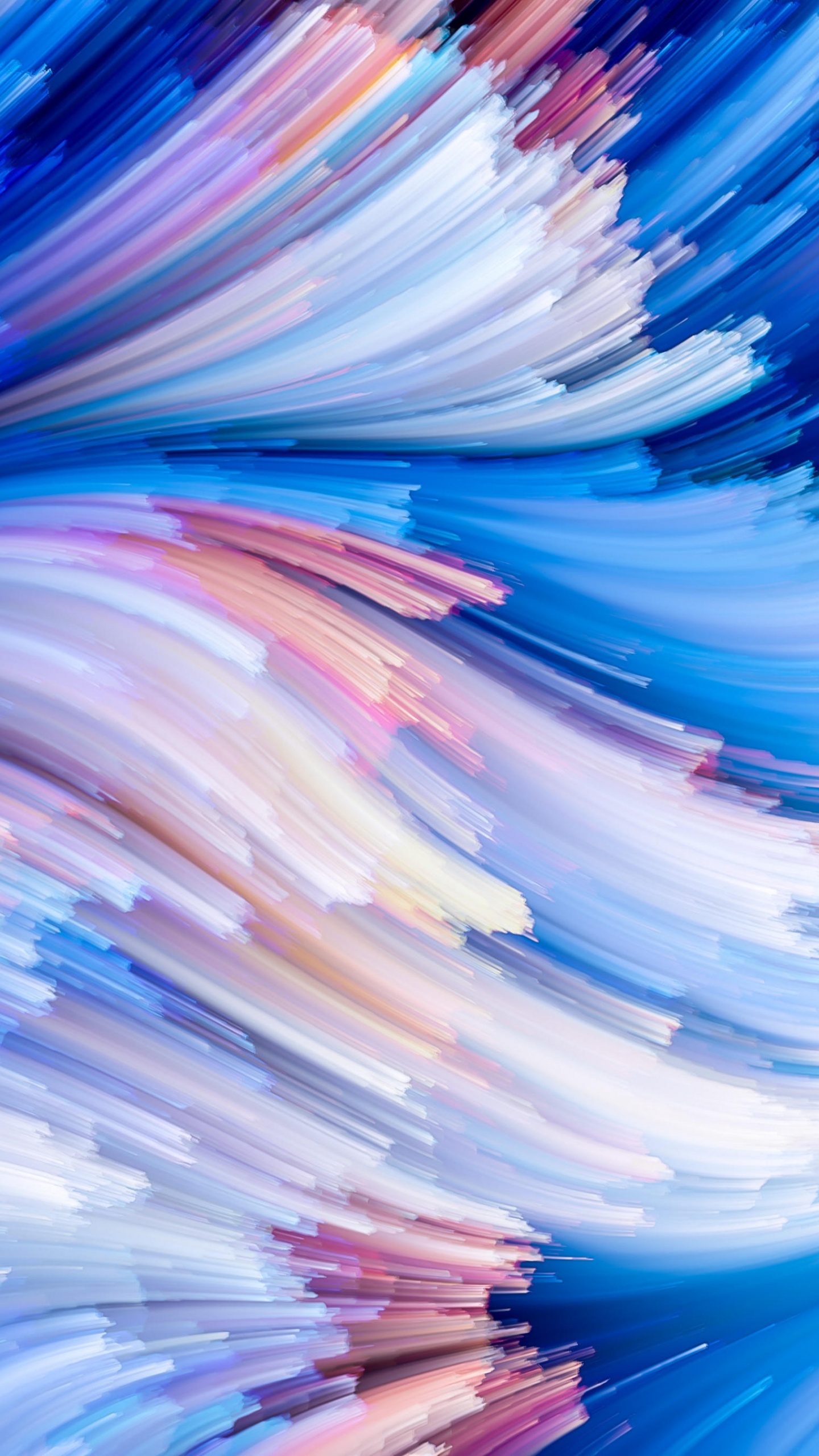 Blaue Und Rosa Abstrakte Malerei. Wallpaper in 1440x2560 Resolution