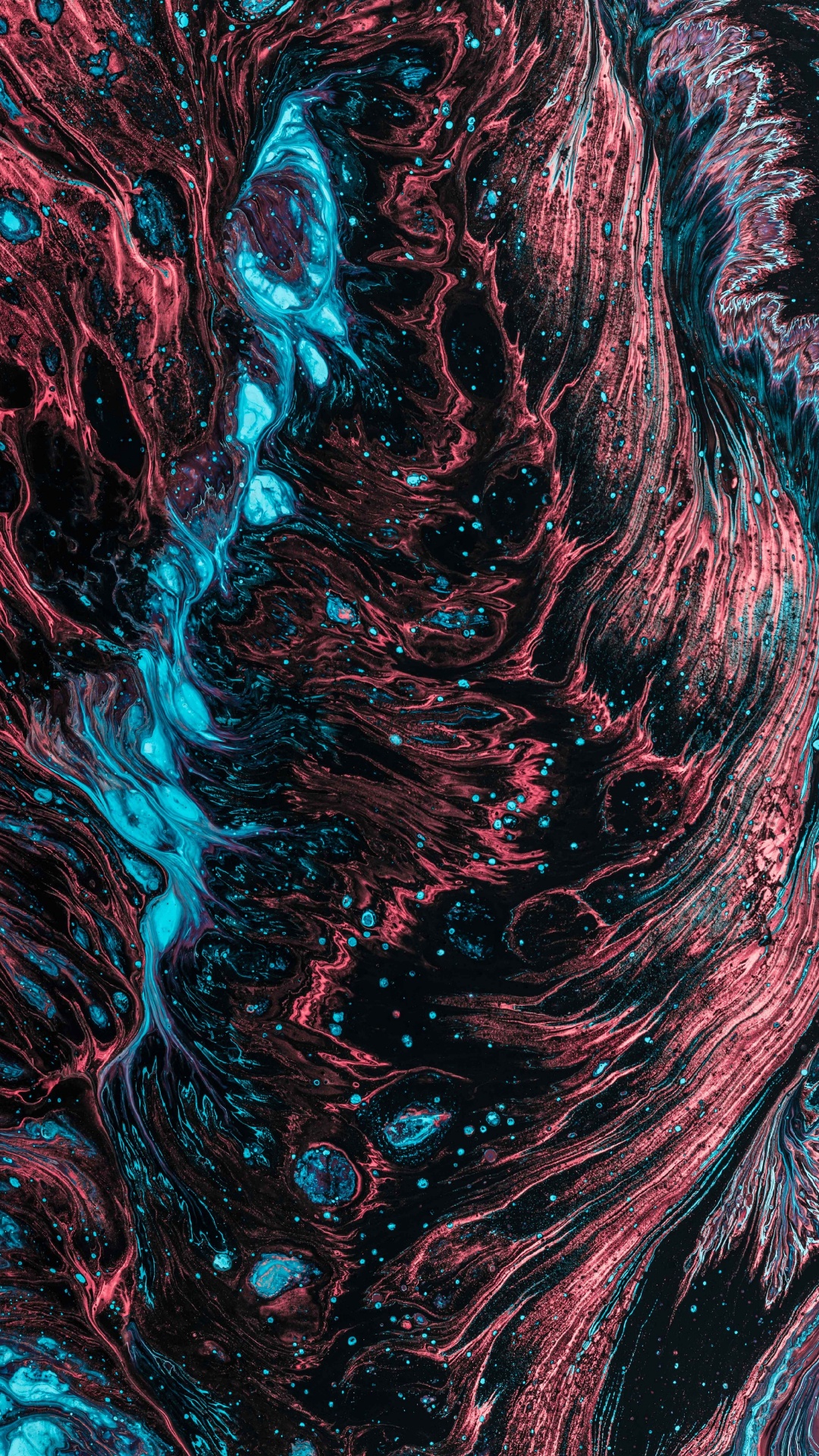 Peinture Abstraite Rouge Blanc et Bleu. Wallpaper in 1080x1920 Resolution