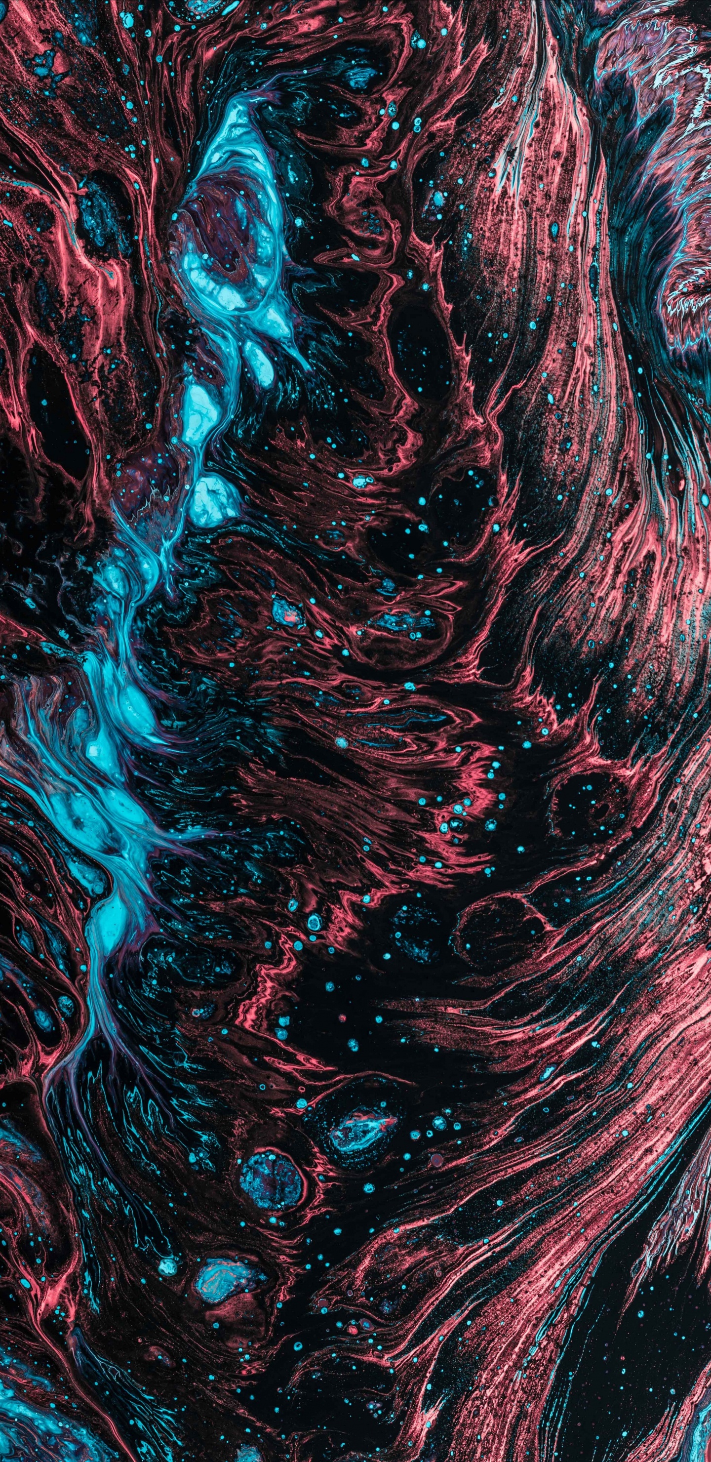 Red White and Blue Abstract Painting. Wallpaper in 1440x2960 Resolution