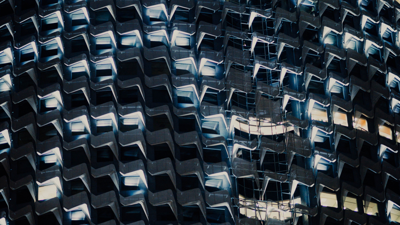 Blocs de Construction en Noir et Blanc. Wallpaper in 1366x768 Resolution