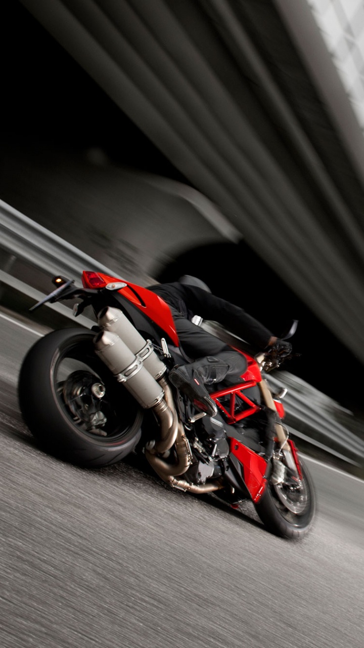 Red and Black Motorcycle on Road. Wallpaper in 720x1280 Resolution