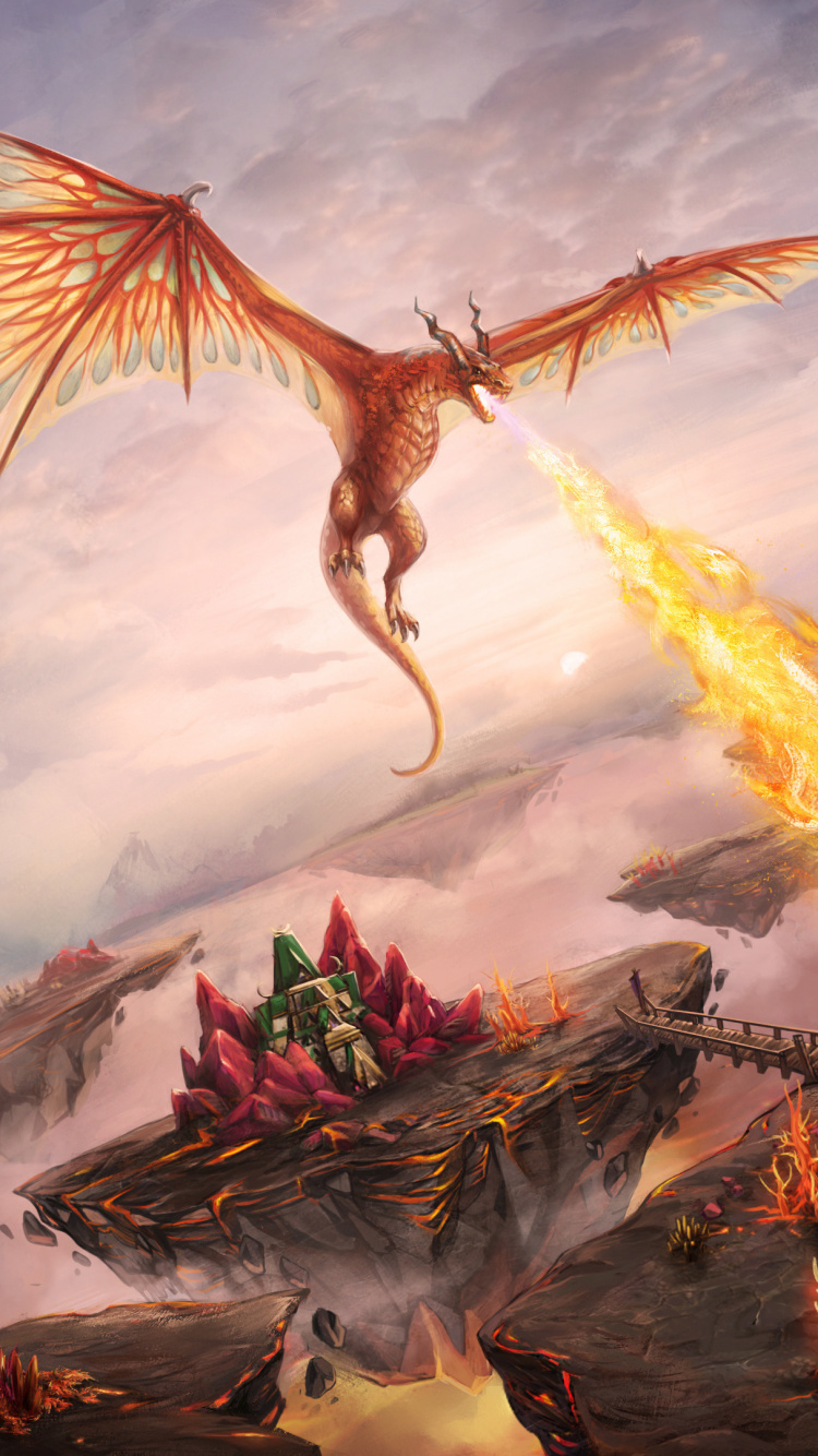 Juego de Pc, Videojuego de Estrategia, Dragón, la Mitología, Criatura Mítica. Wallpaper in 750x1334 Resolution