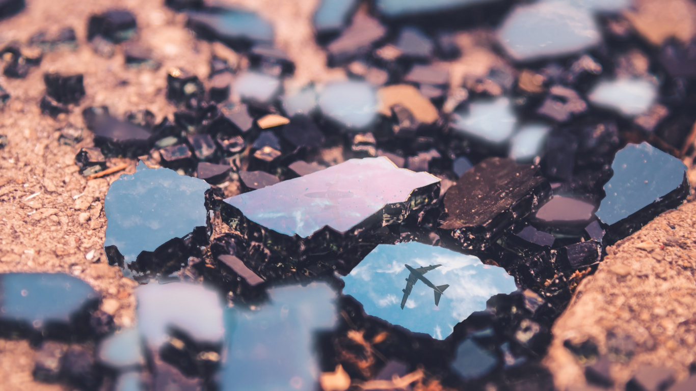 Blue, Eau, Sol, Feuille, Rock. Wallpaper in 1366x768 Resolution