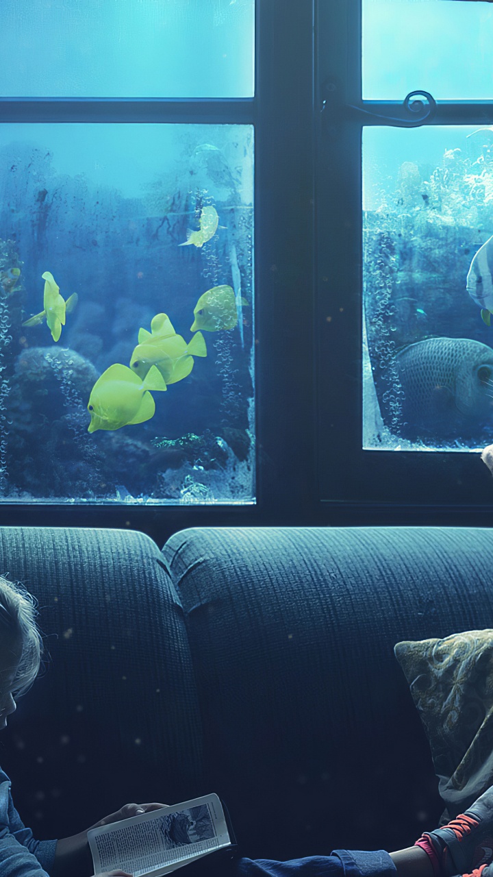 夏季5秒, 数码艺术, 窗口, 光, 沙发上 壁纸 720x1280 允许