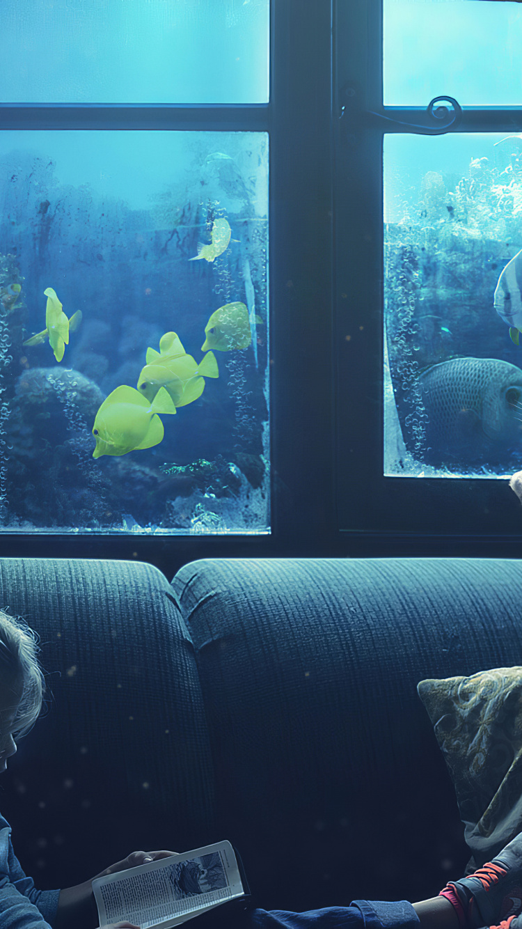 夏季5秒, 数码艺术, 窗口, 光, 沙发上 壁纸 750x1334 允许