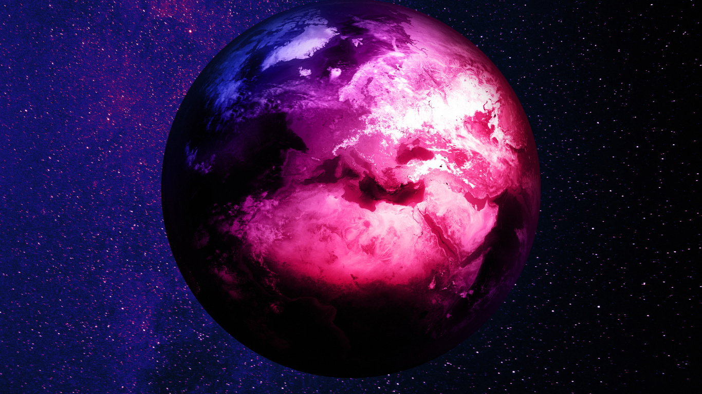 Ambiente, Tierra, la Atmósfera de la Tierra, Morado, Galaxia. Wallpaper in 1366x768 Resolution