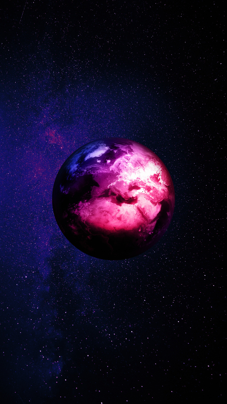 Ambiente, Tierra, la Atmósfera de la Tierra, Morado, Galaxia. Wallpaper in 750x1334 Resolution