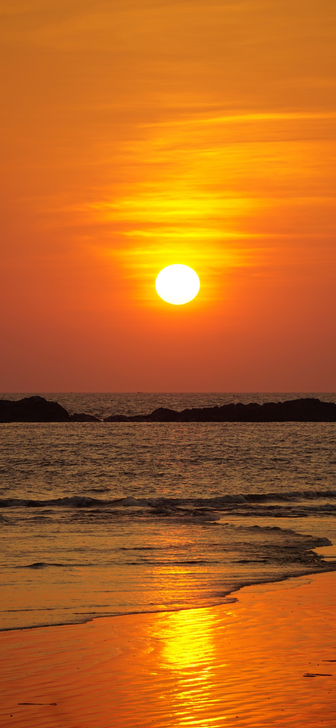 Horizont, Sonnenuntergang, Sonnenaufgang, Sonne, Afterglow. Wallpaper in 1125x2436 Resolution