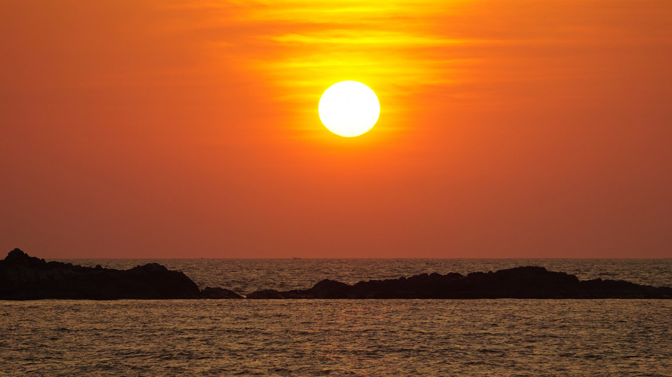 Horizon, CV Bali Driver Made, Sunset, Sunrise, Sun. Wallpaper in 1366x768 Resolution