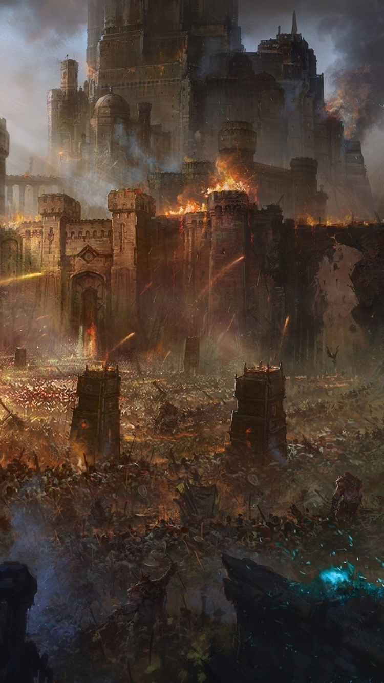 Brown Castle on Green Grass Field. Wallpaper in 750x1334 Resolution