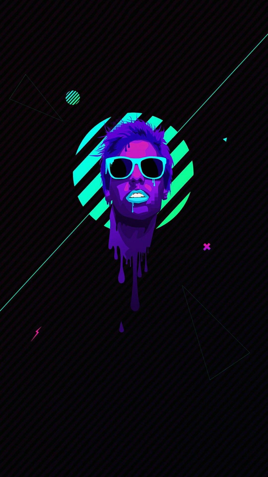 Neonsaft, Brille, Grafik-design, Sonnenbrille, Purpur. Wallpaper in 1080x1920 Resolution