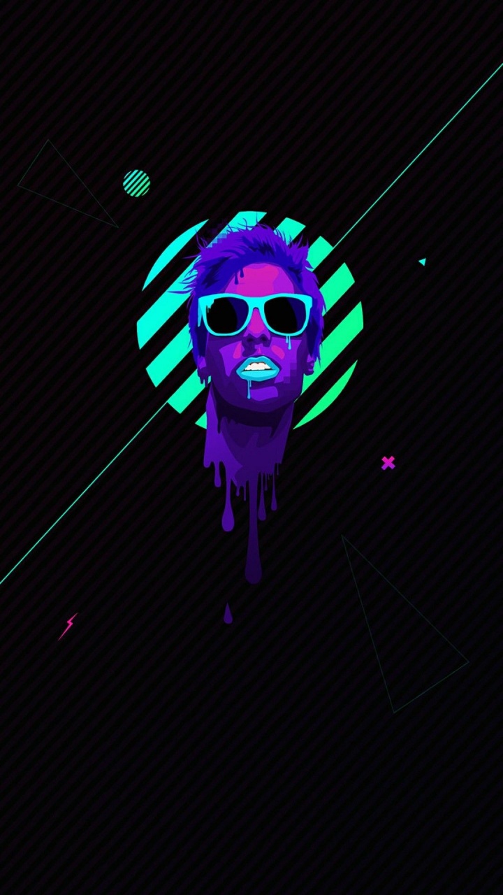 Neonsaft, Brille, Grafik-design, Sonnenbrille, Purpur. Wallpaper in 720x1280 Resolution