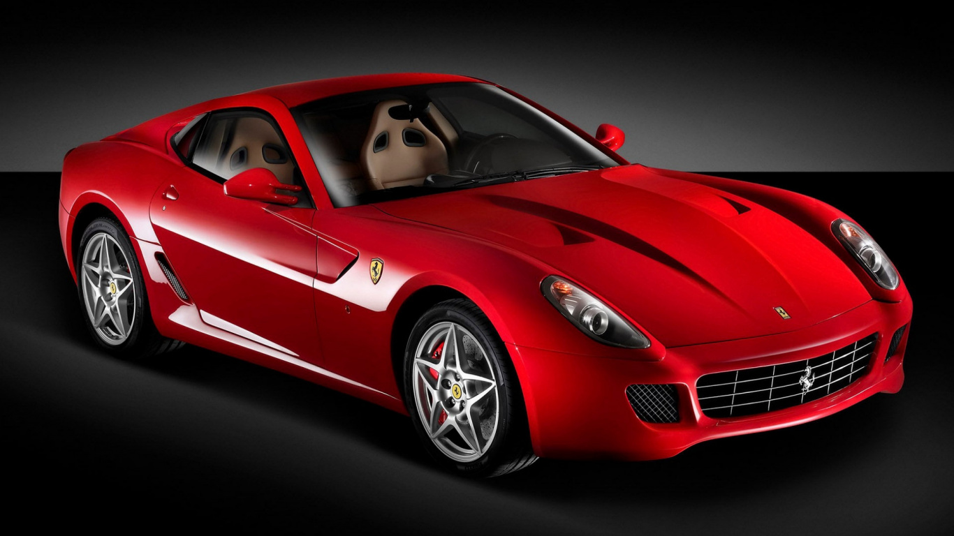 Roter Ferrari 458 Italia Coupé. Wallpaper in 1366x768 Resolution