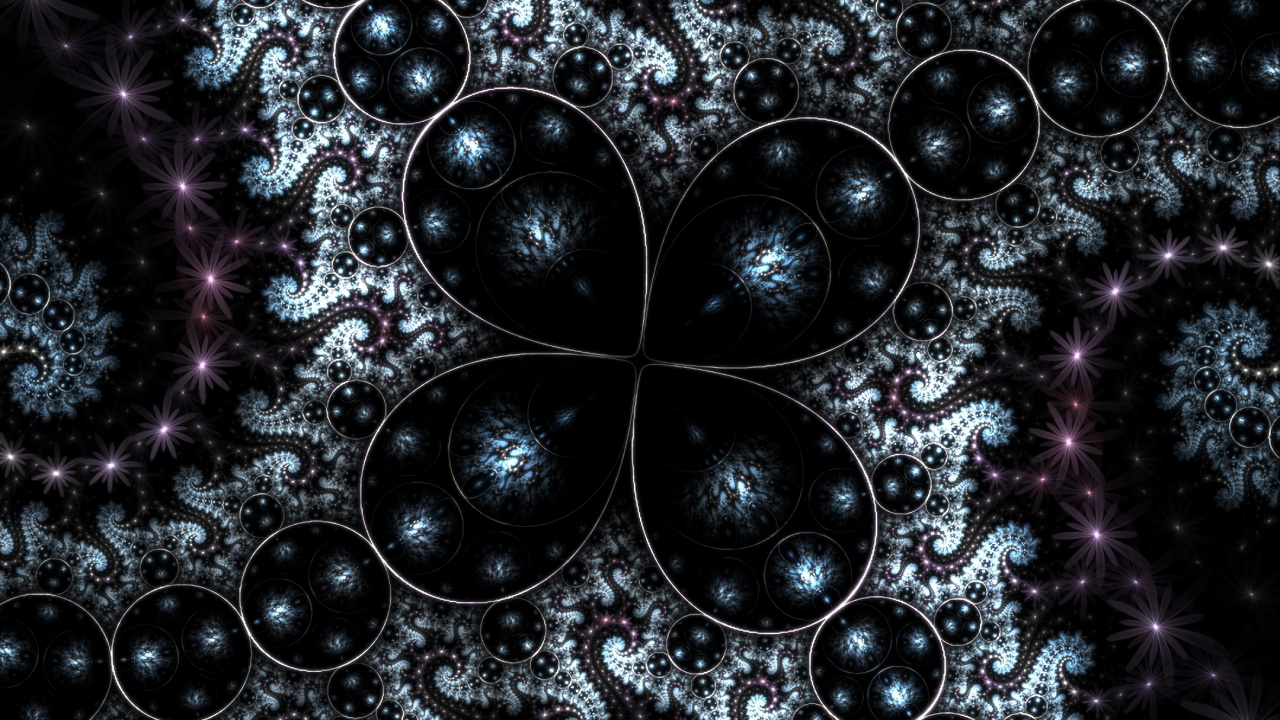 Black and Purple Floral Illustration. Wallpaper in 1280x720 Resolution