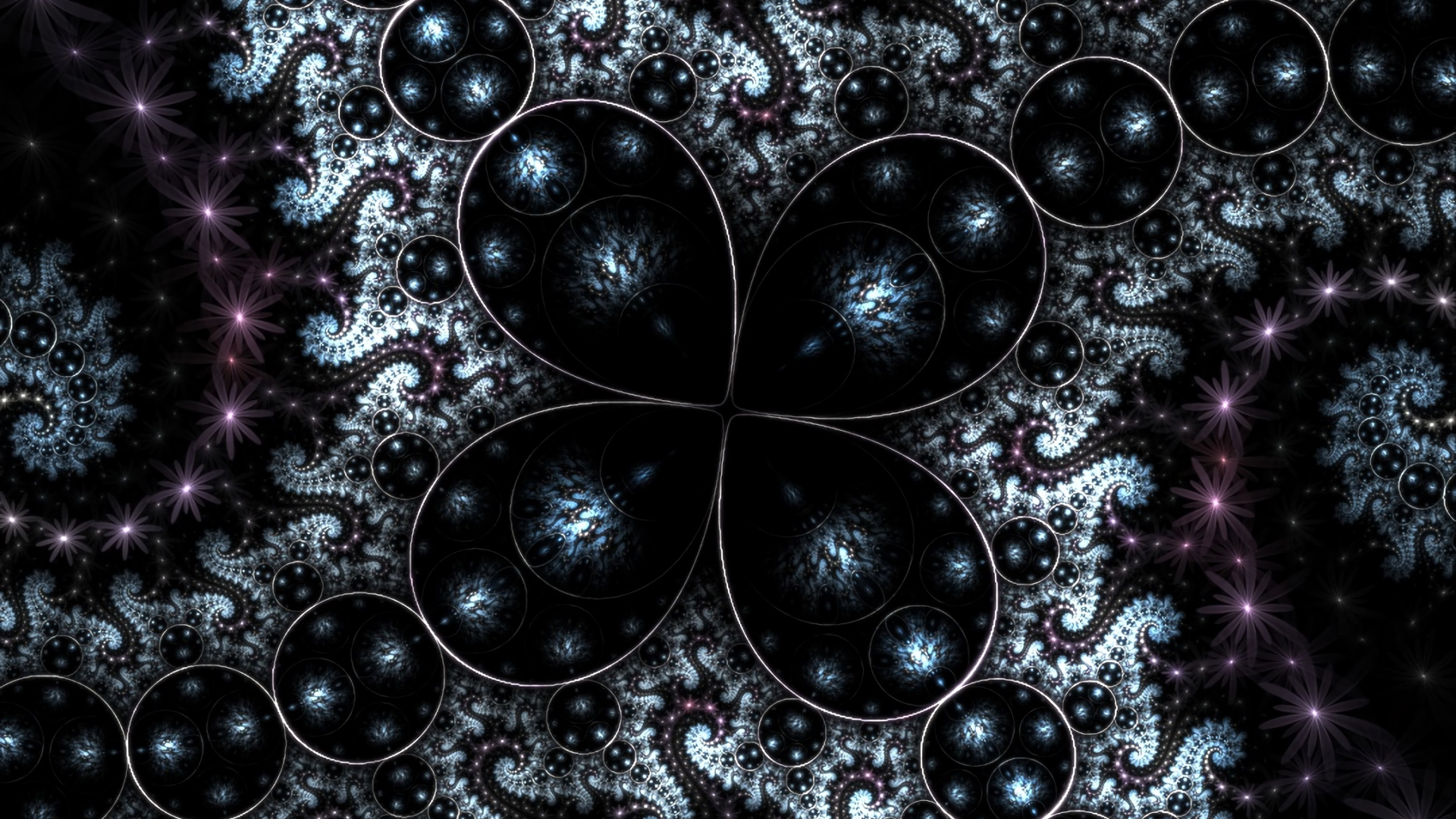 Black and Purple Floral Illustration. Wallpaper in 1920x1080 Resolution