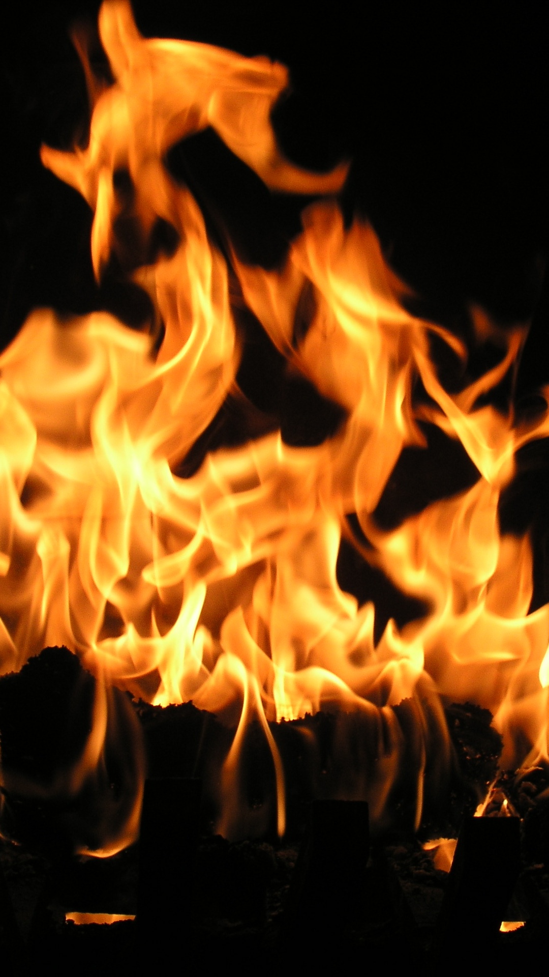 Fire in The Dark During Night Time. Wallpaper in 1080x1920 Resolution