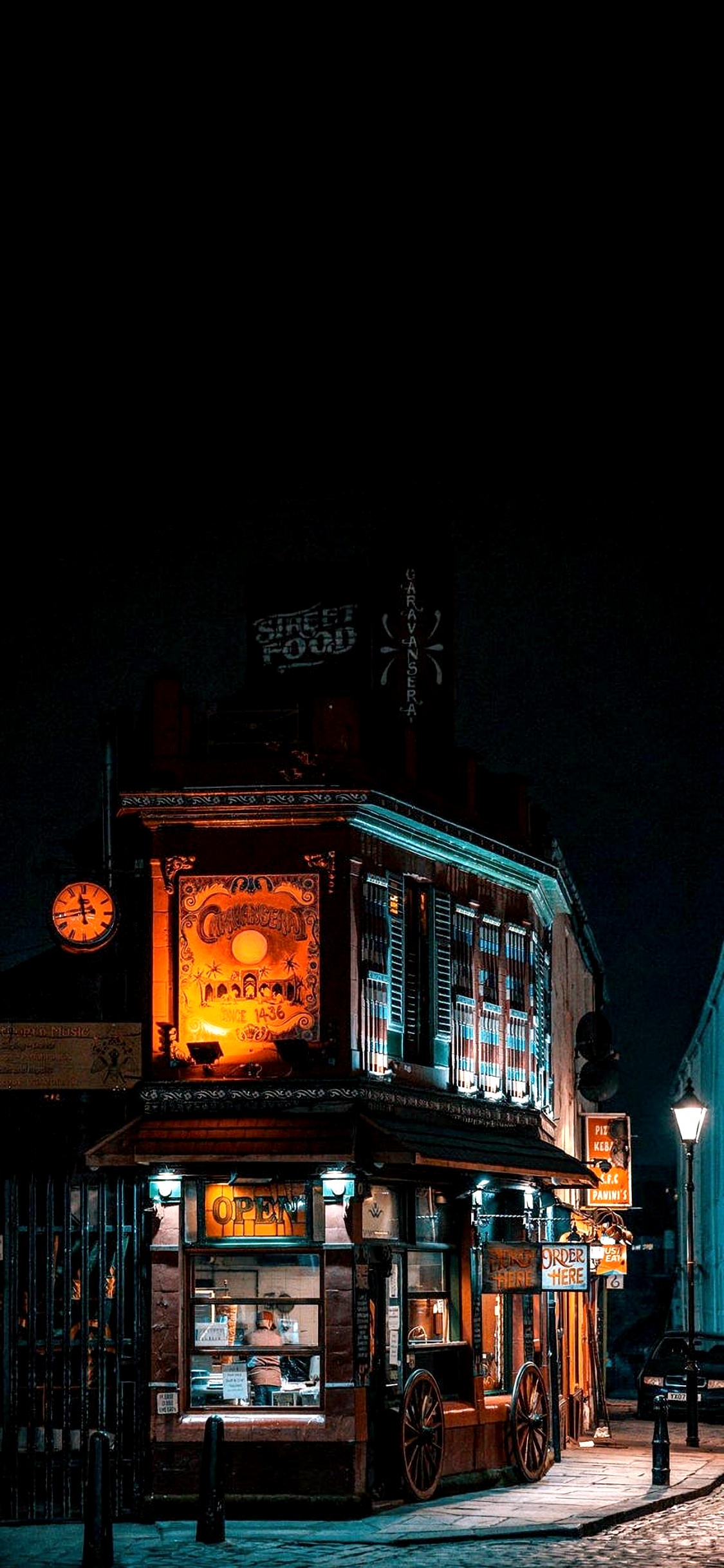 Nacht, Leeds, Architektur, Gebäude, Fenster. Wallpaper in 1125x2436 Resolution