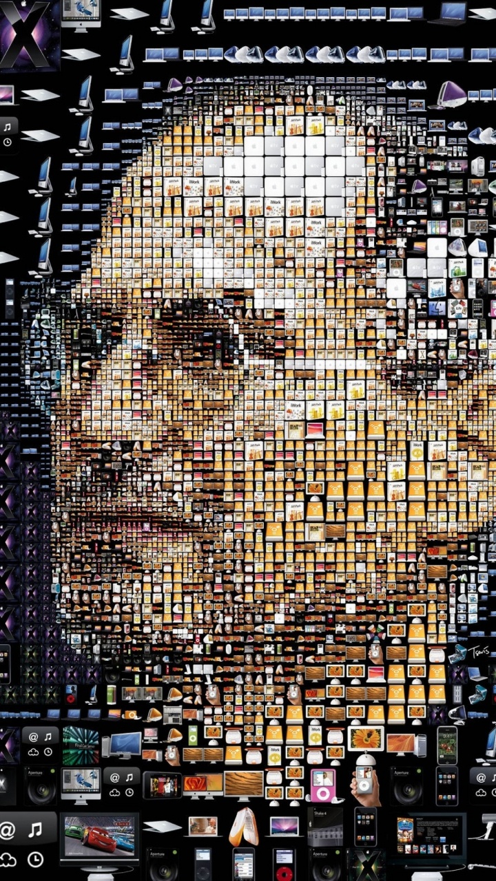 Steve Jobs, Art, City, Metropolis, Apple. Wallpaper in 720x1280 Resolution