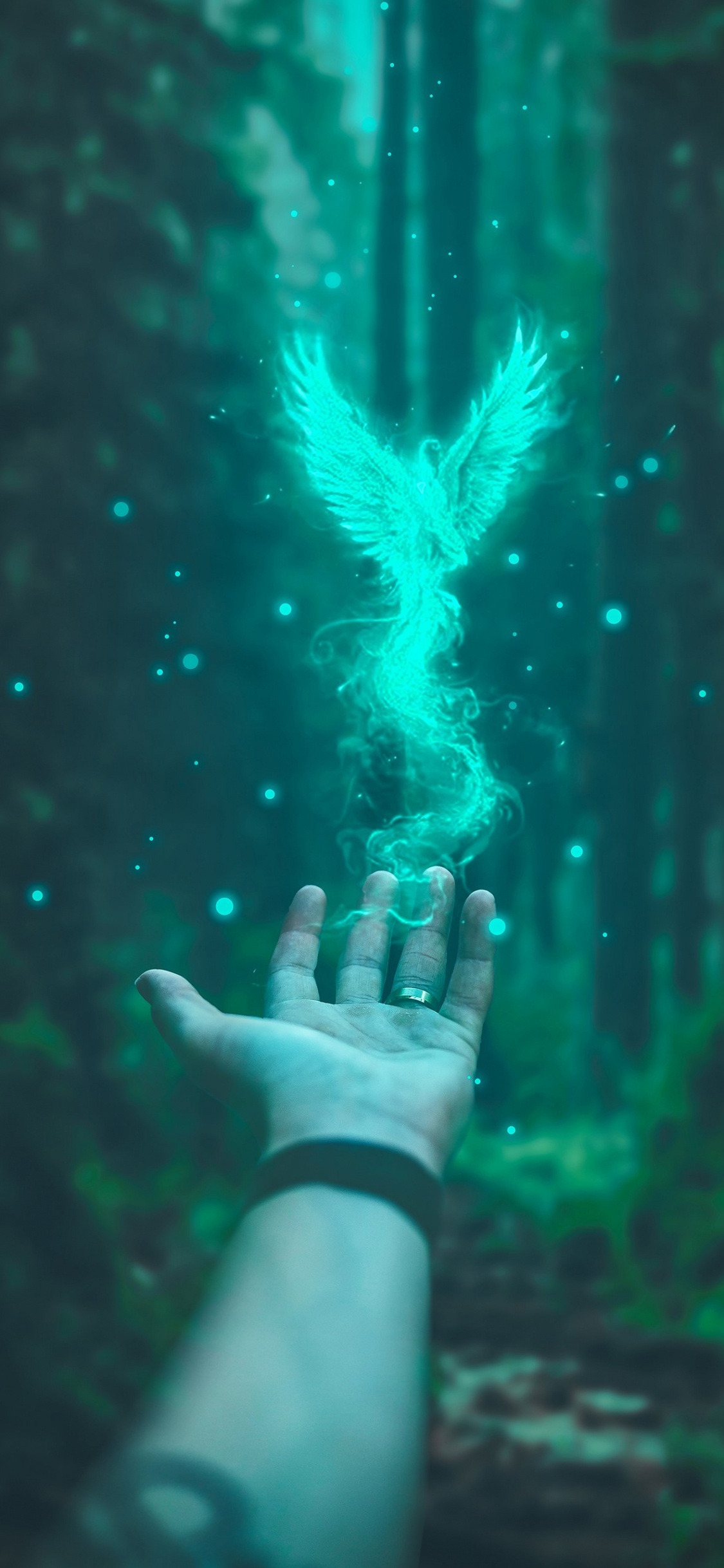 水下, 绿色的, Azure, 人们在自然界, 手势 壁纸 1125x2436 允许