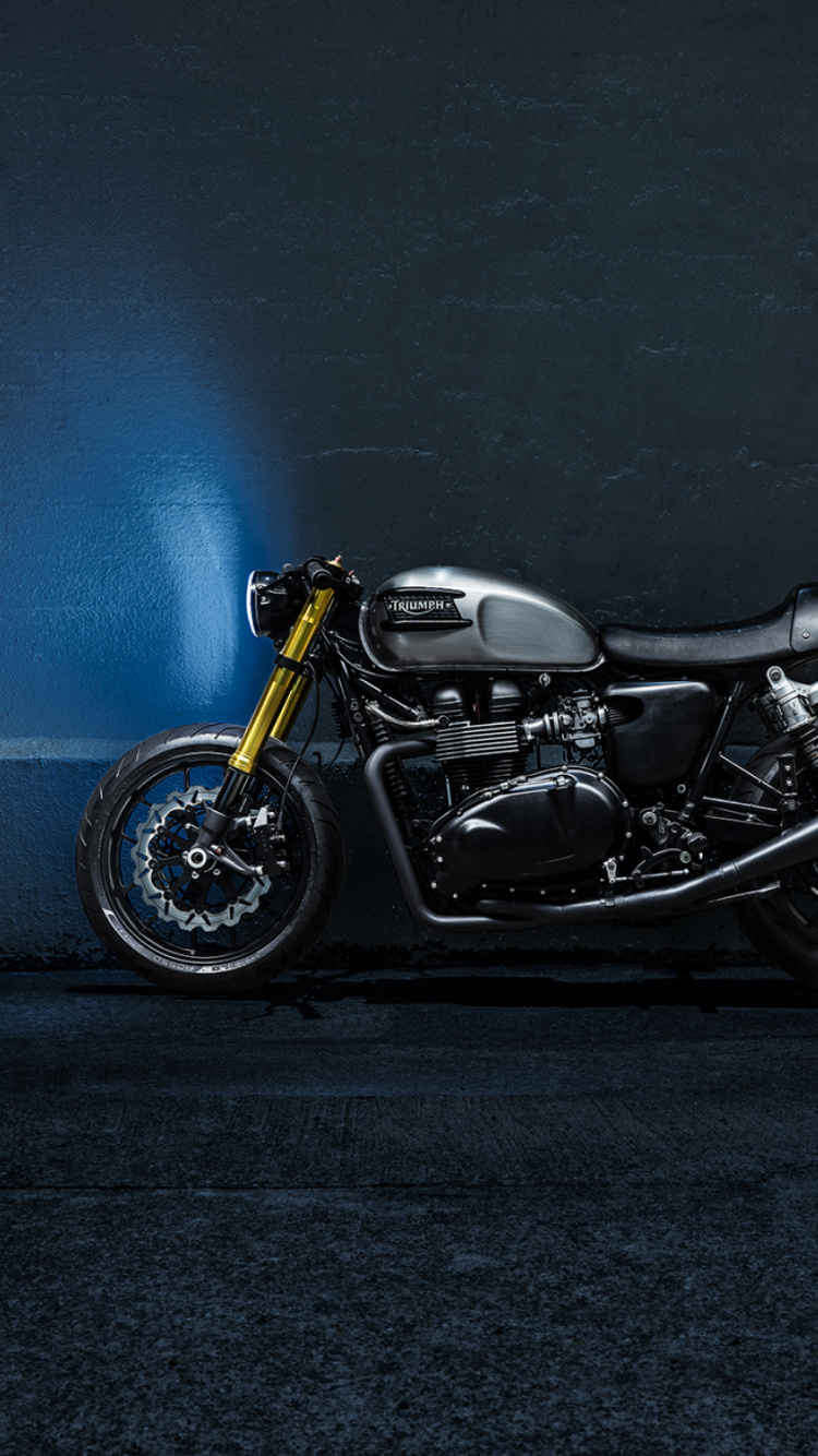 Schwarz-silbernes Cruiser-Motorrad. Wallpaper in 750x1334 Resolution