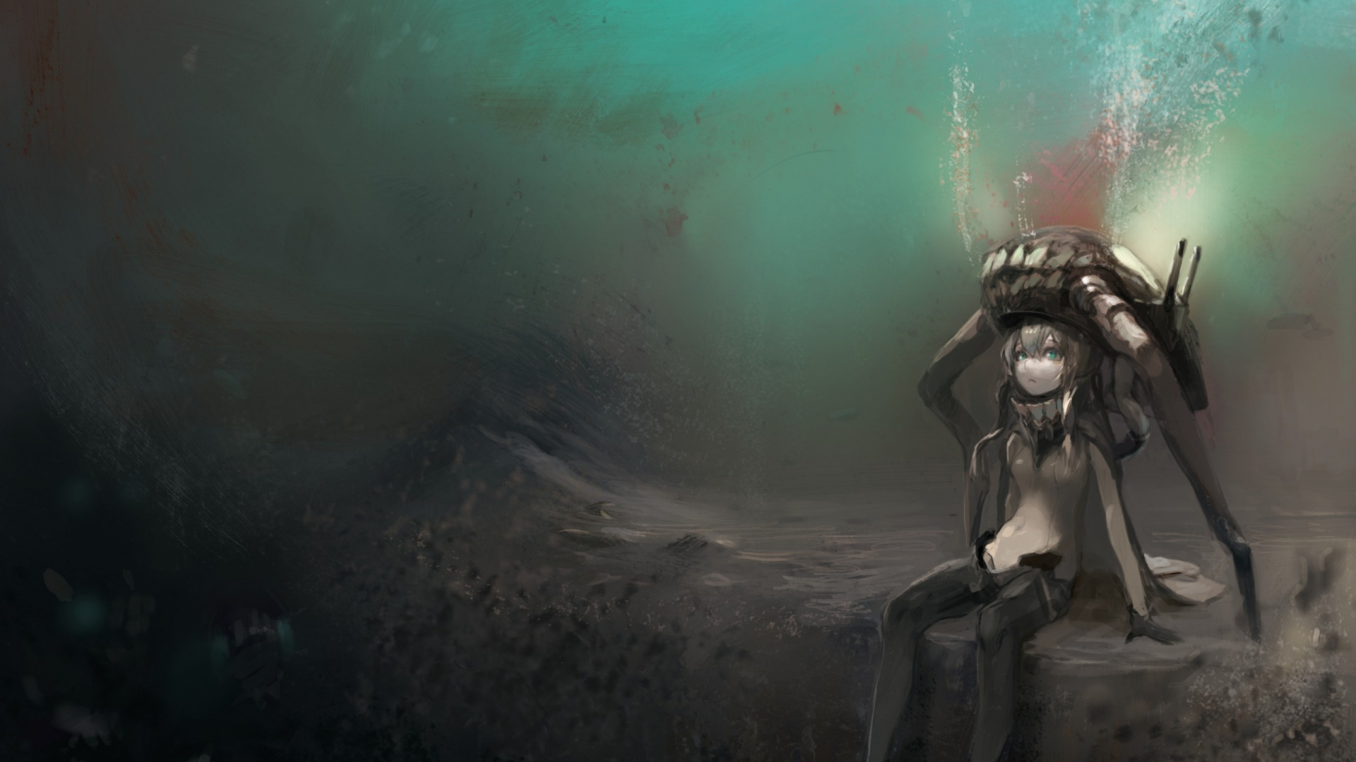 舰队集合, 海洋生物学, 特效, 女孩, 大海 壁纸 1920x1080 允许