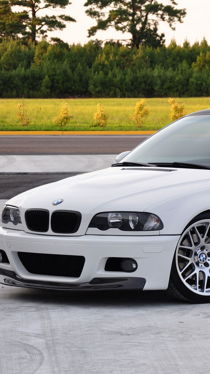White Bmw m 3 Coupe on Road During Daytime. Wallpaper in 720x1280 Resolution