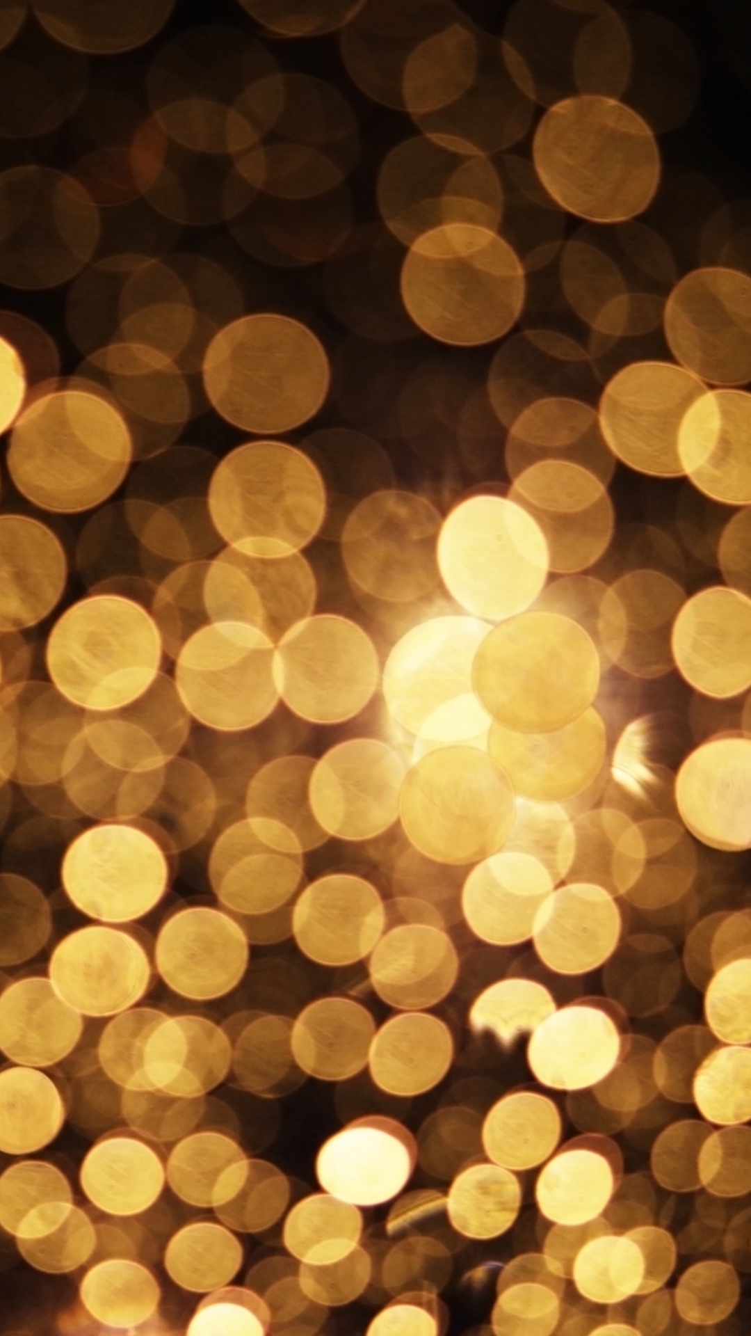 Gelbe Und Weiße Bokeh-Lichter. Wallpaper in 1080x1920 Resolution