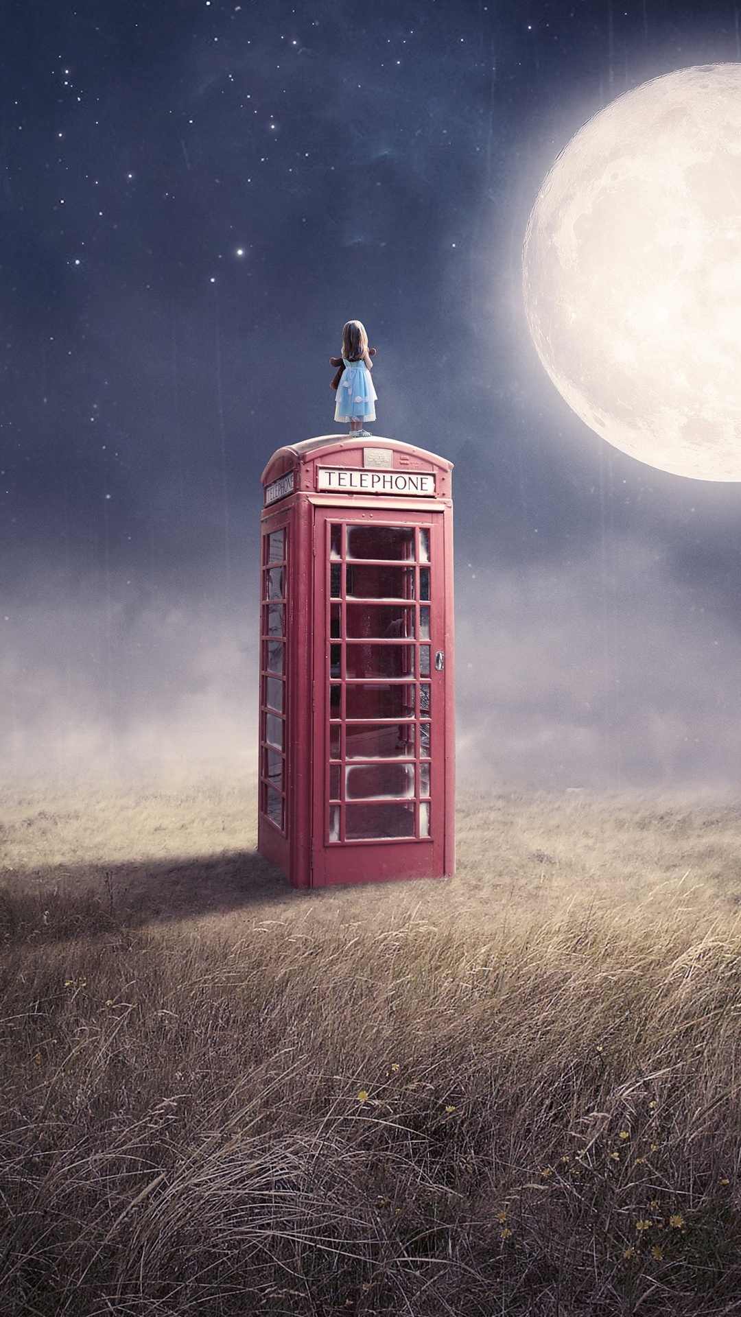 Art, Atmosphere, Ecoregion, Nature, Moon. Wallpaper in 1080x1920 Resolution