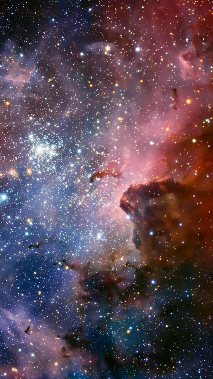 Blaue Und Weiße Galaxieillustration. Wallpaper in 720x1280 Resolution