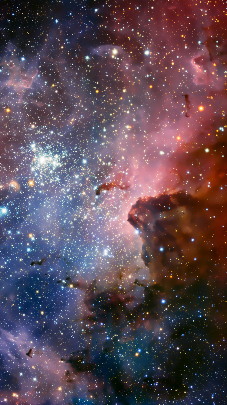 Ilustración de Galaxia Azul y Blanca. Wallpaper in 750x1334 Resolution