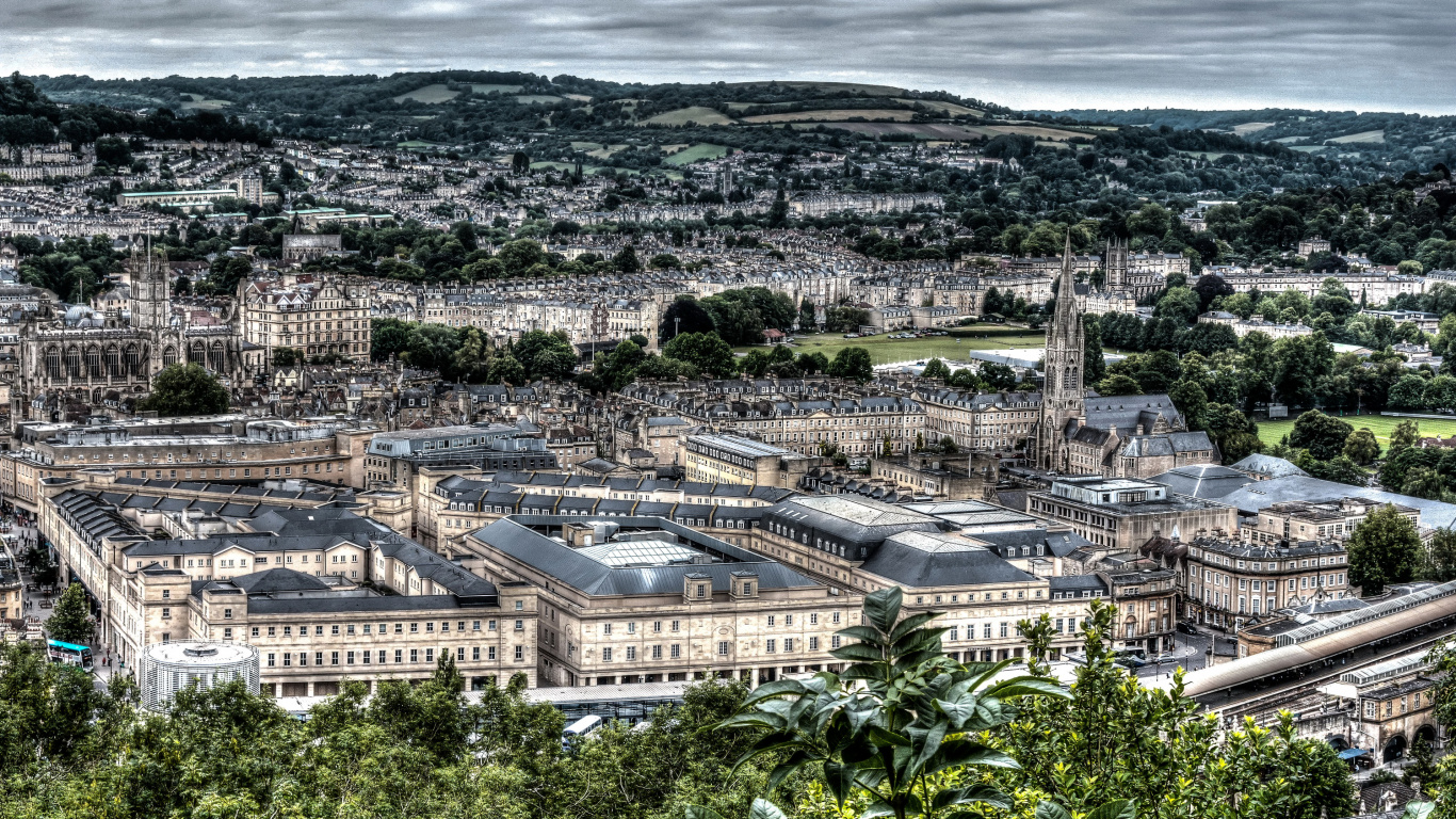 Luftaufnahme Der Stadt Tagsüber. Wallpaper in 1366x768 Resolution