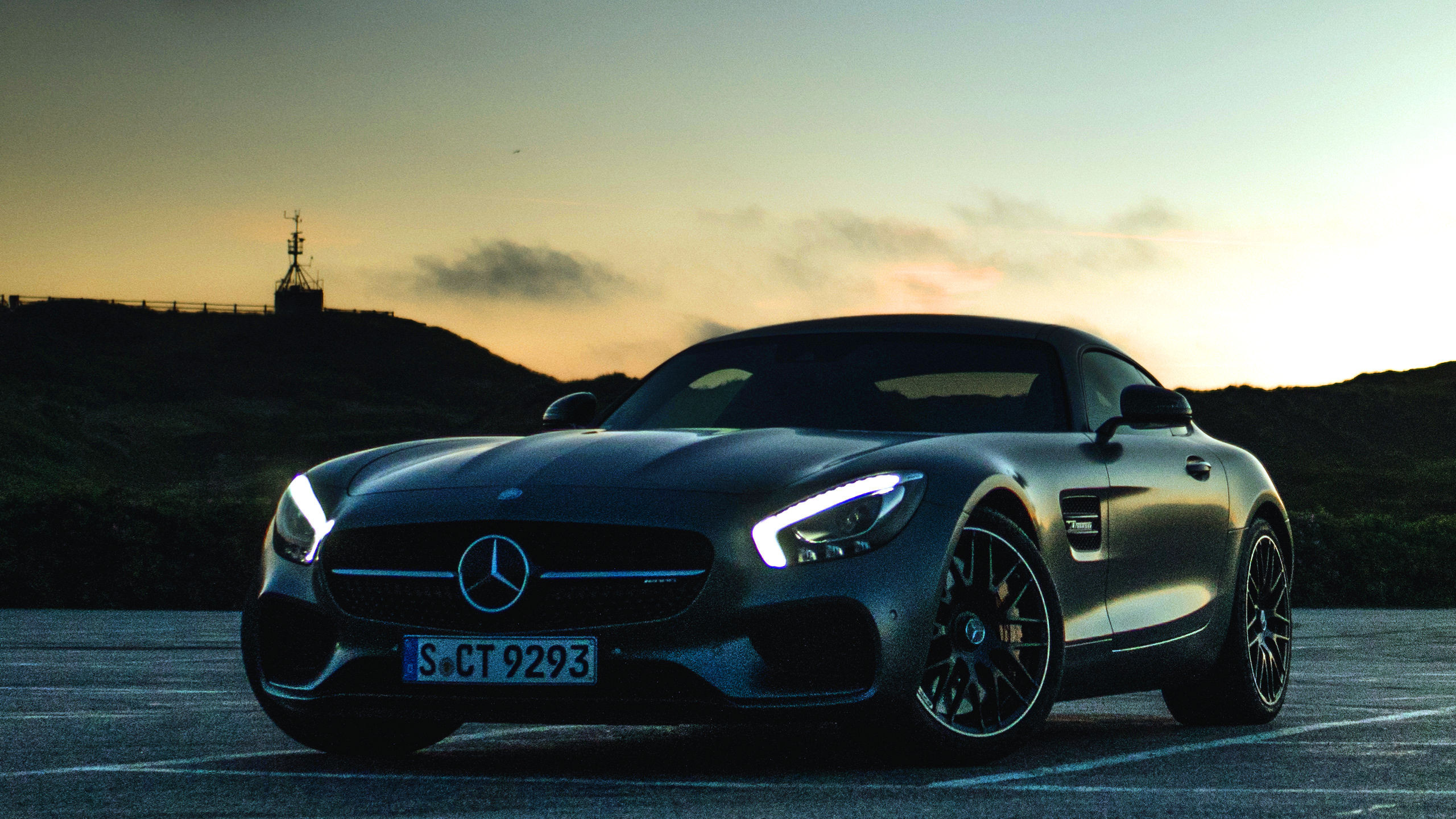 Black Bmw Coupe on Road During Sunset. Wallpaper in 2560x1440 Resolution