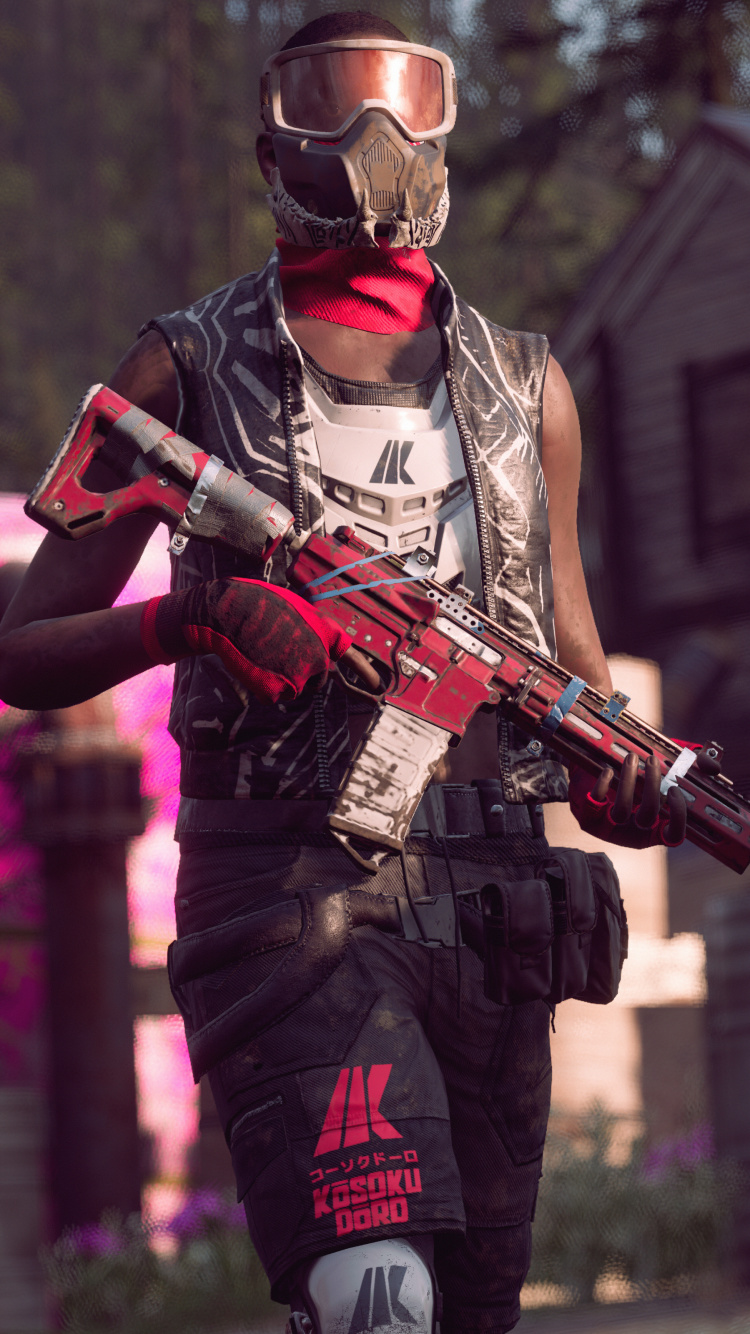 Far Cry New Dawn, Paintball, Rosa, Equipo de Paintball, Disparo. Wallpaper in 750x1334 Resolution