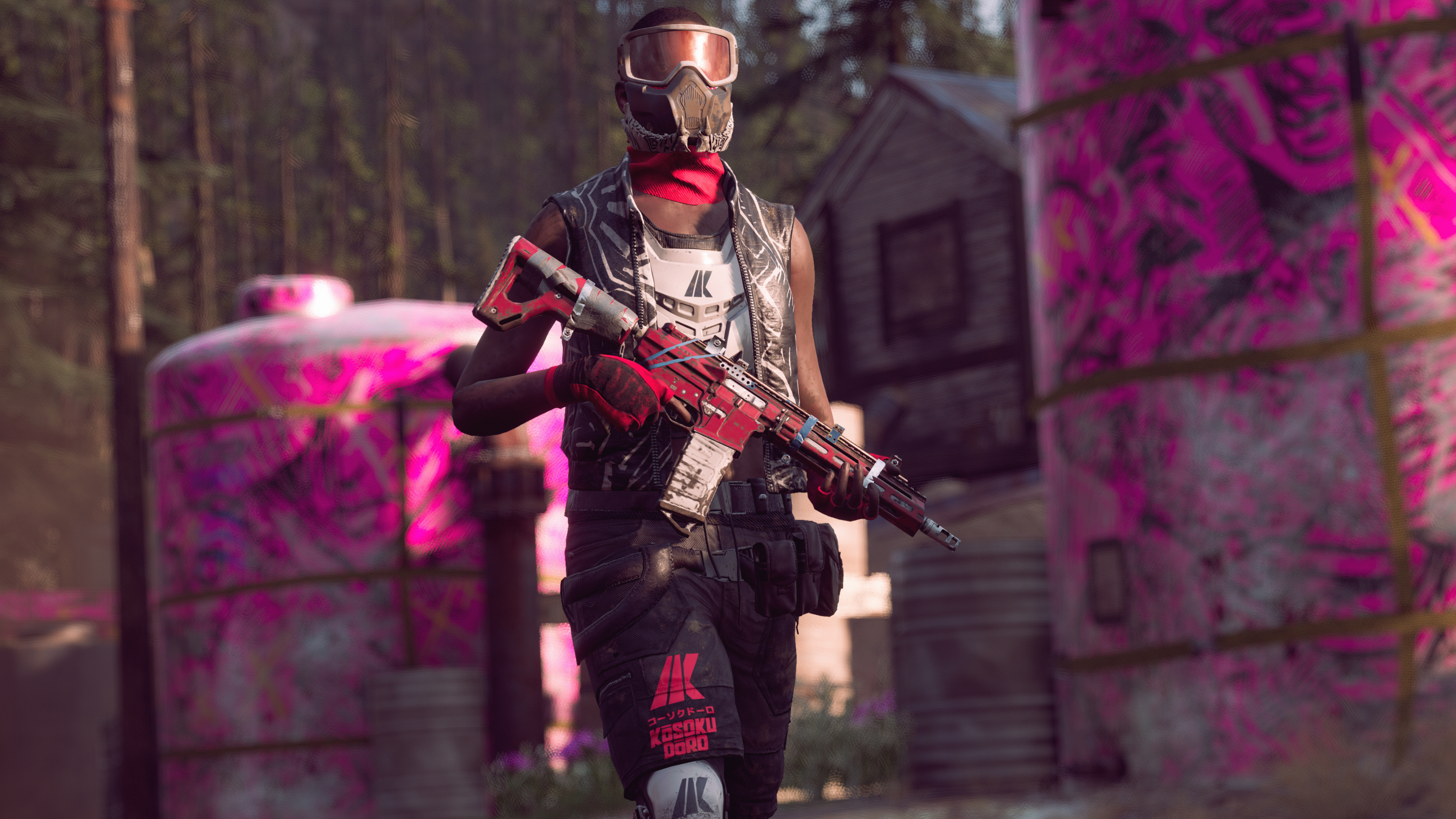 粉红色, 彩弹的设备, 娱乐, 射击运动, 枪 壁纸 3840x2160 允许