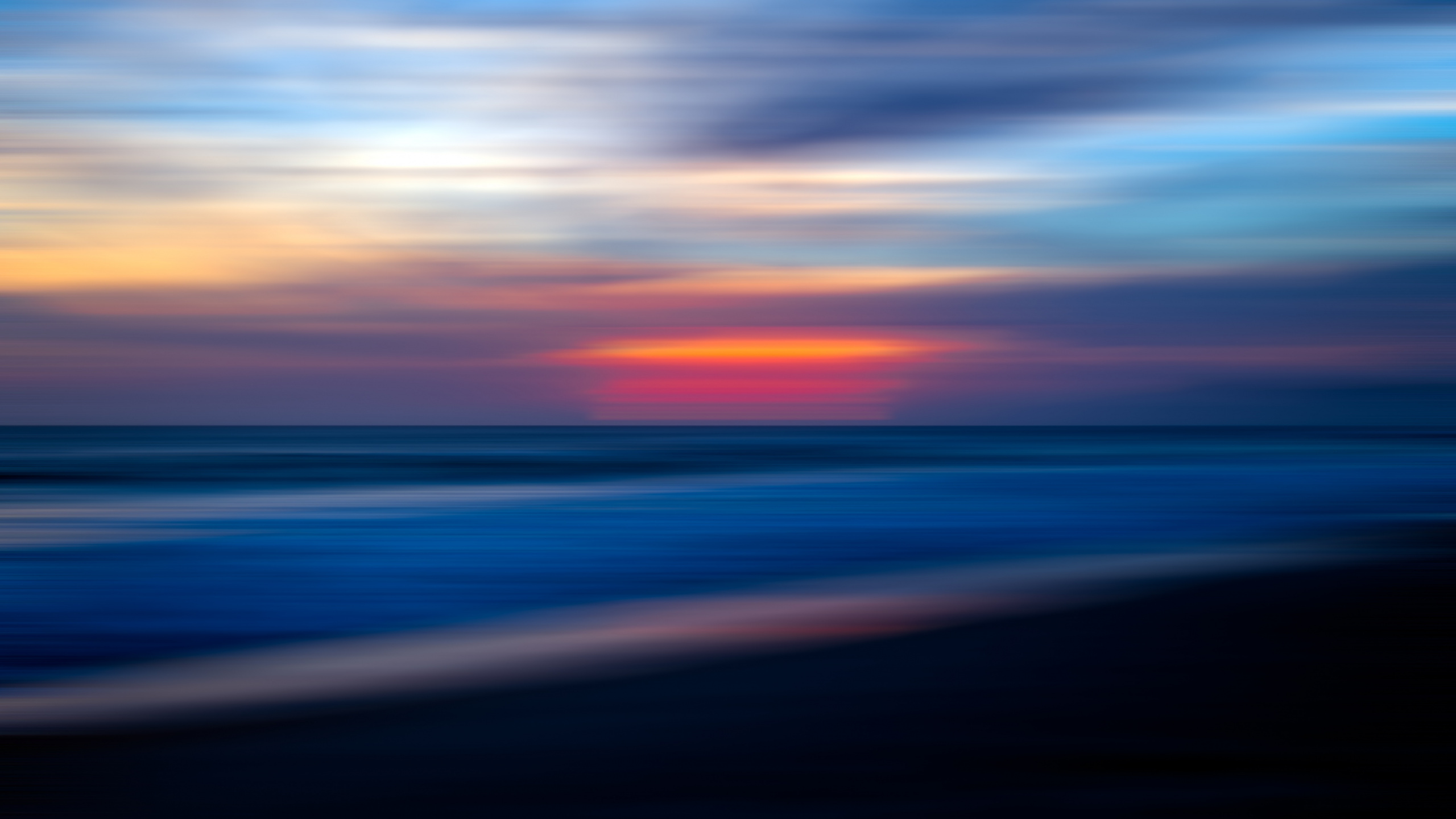 Horizon, Blue, Mer, Eau, Lever. Wallpaper in 2560x1440 Resolution