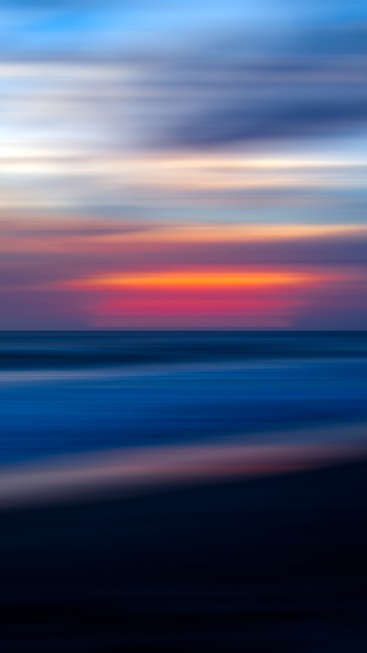 Horizon, Blue, Mer, Eau, Lever. Wallpaper in 750x1334 Resolution