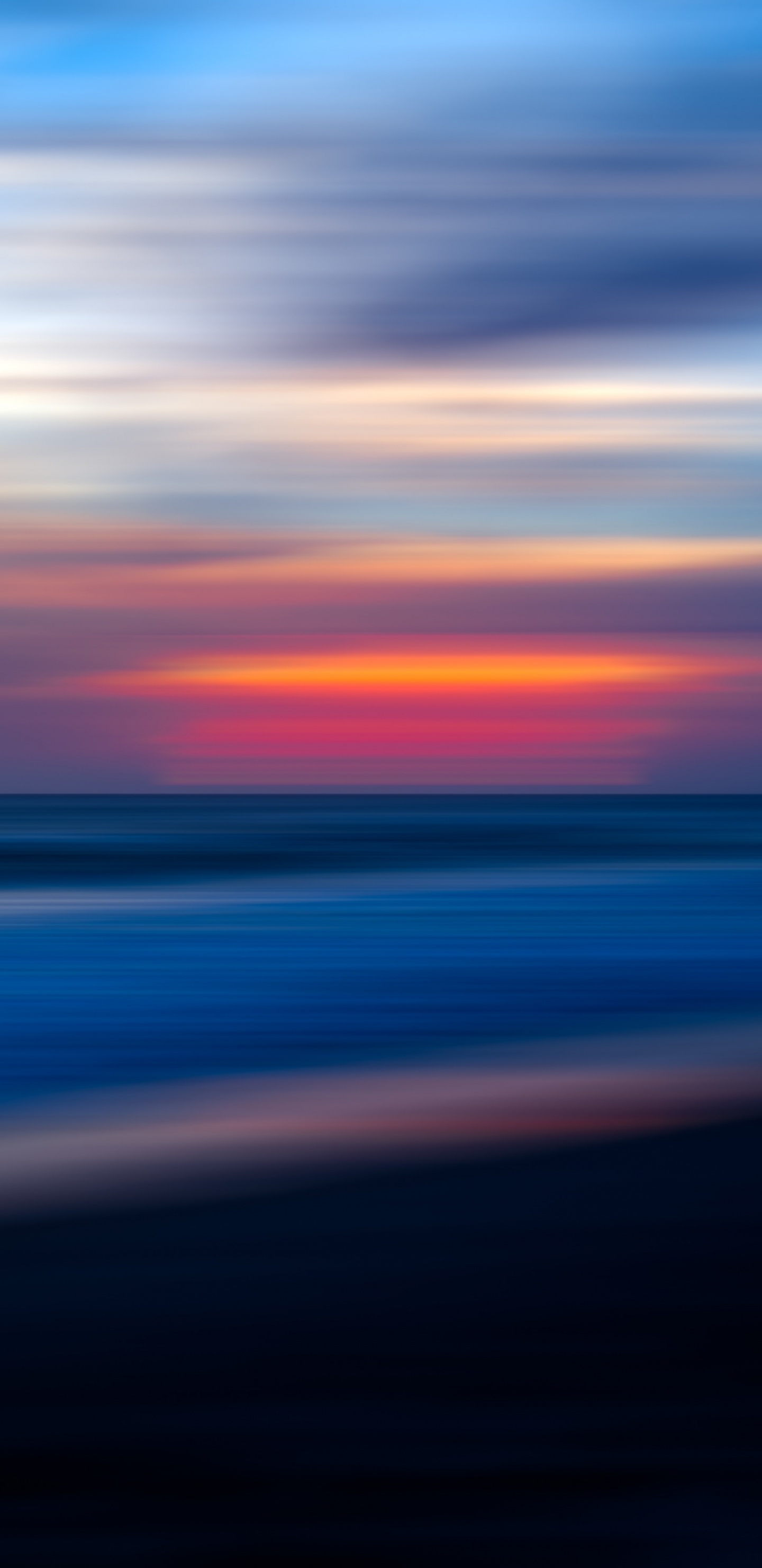 Horizon, Blue, Sea, Water, Ocean. Wallpaper in 1440x2960 Resolution