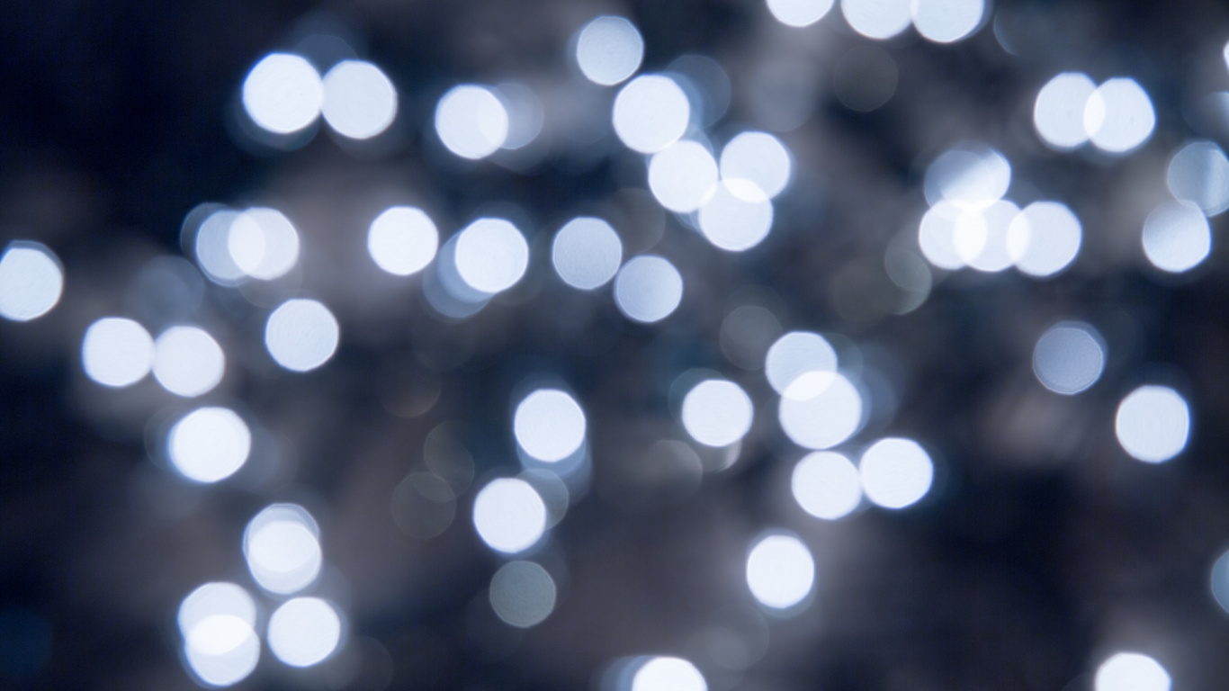 Luces Bokeh Blancas y Azules. Wallpaper in 1366x768 Resolution