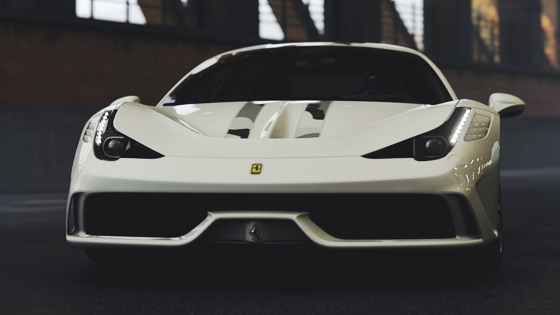 Lamborghini Aventador Blanco Estacionado en un Estacionamiento. Wallpaper in 1920x1080 Resolution