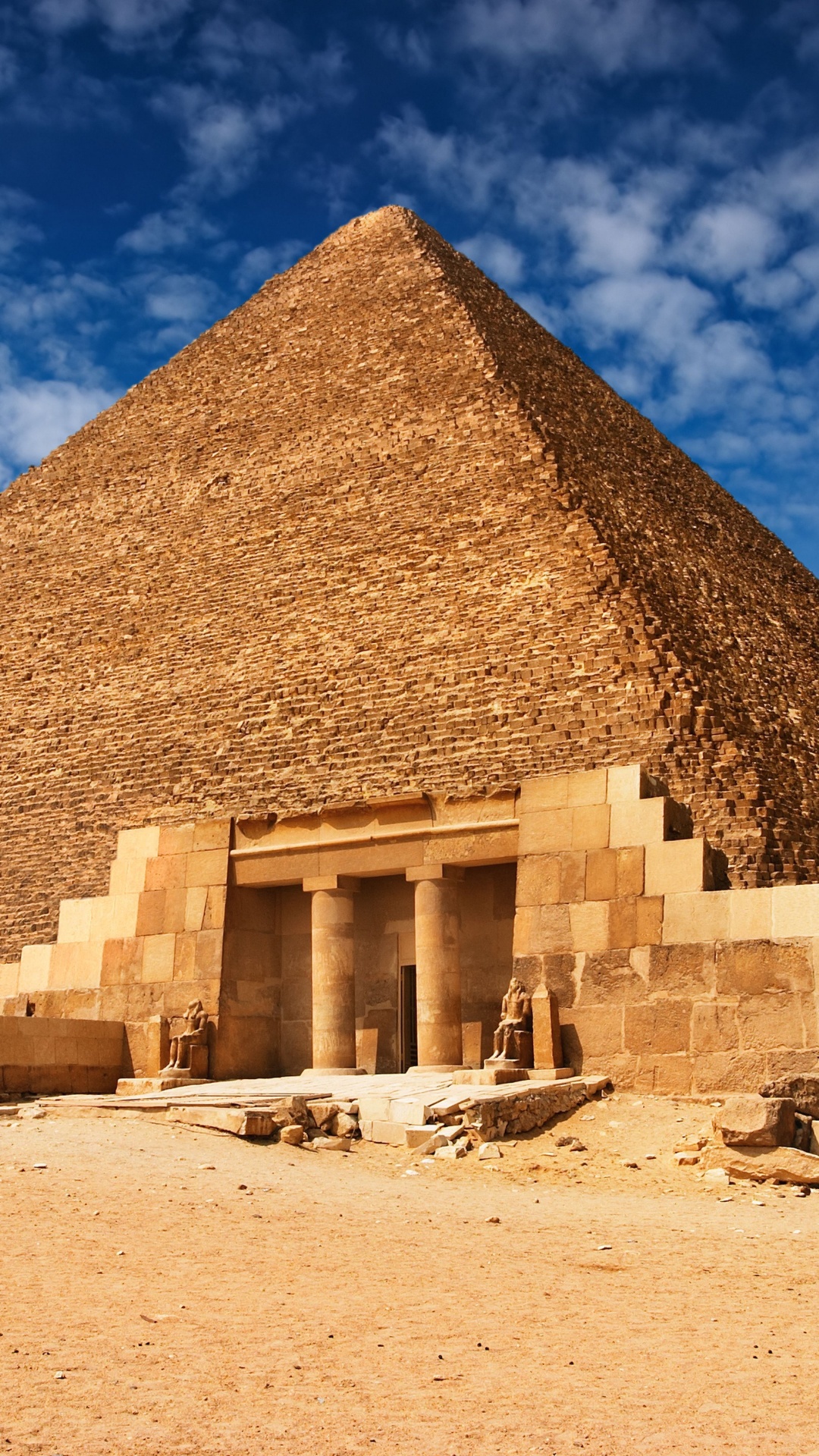 Brown Pyramid Under Blue Sky During Daytime. Wallpaper in 1080x1920 Resolution