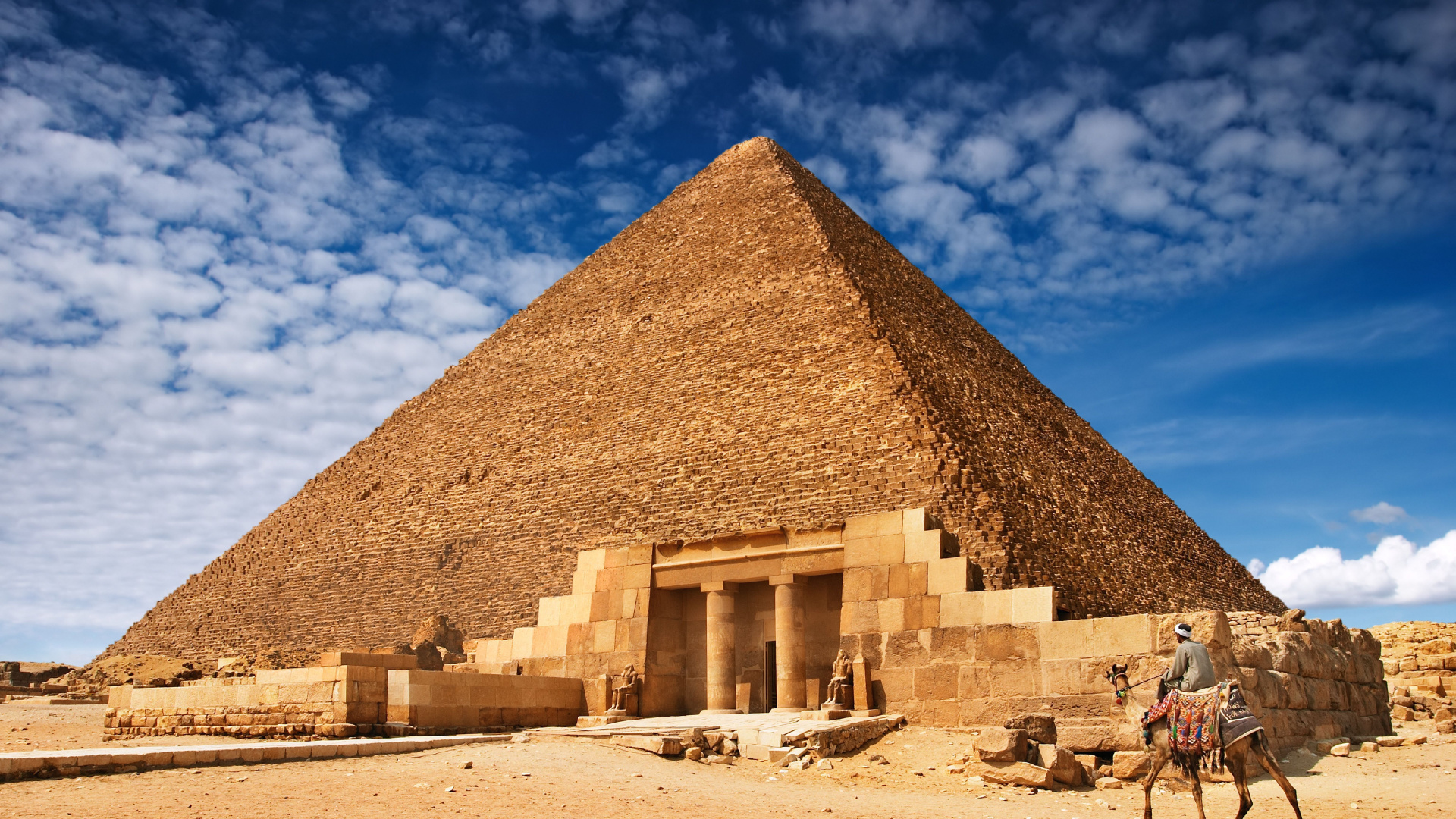 Brown Pyramid Under Blue Sky During Daytime. Wallpaper in 1920x1080 Resolution