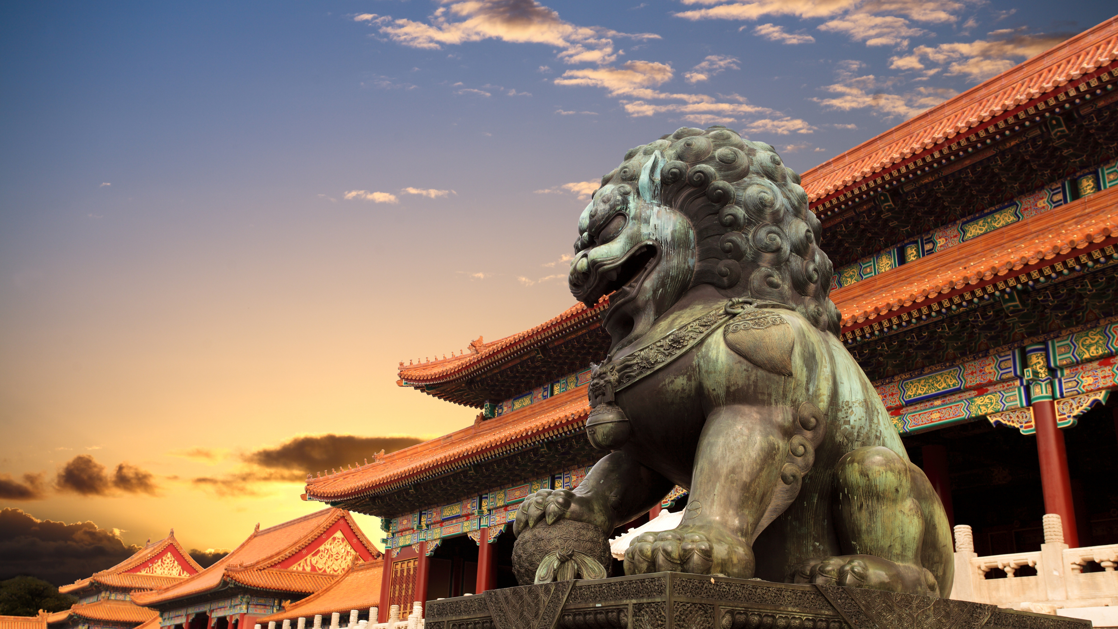 紫禁城, 雕像, 里程碑, 雕塑, 建筑 壁纸 3840x2160 允许