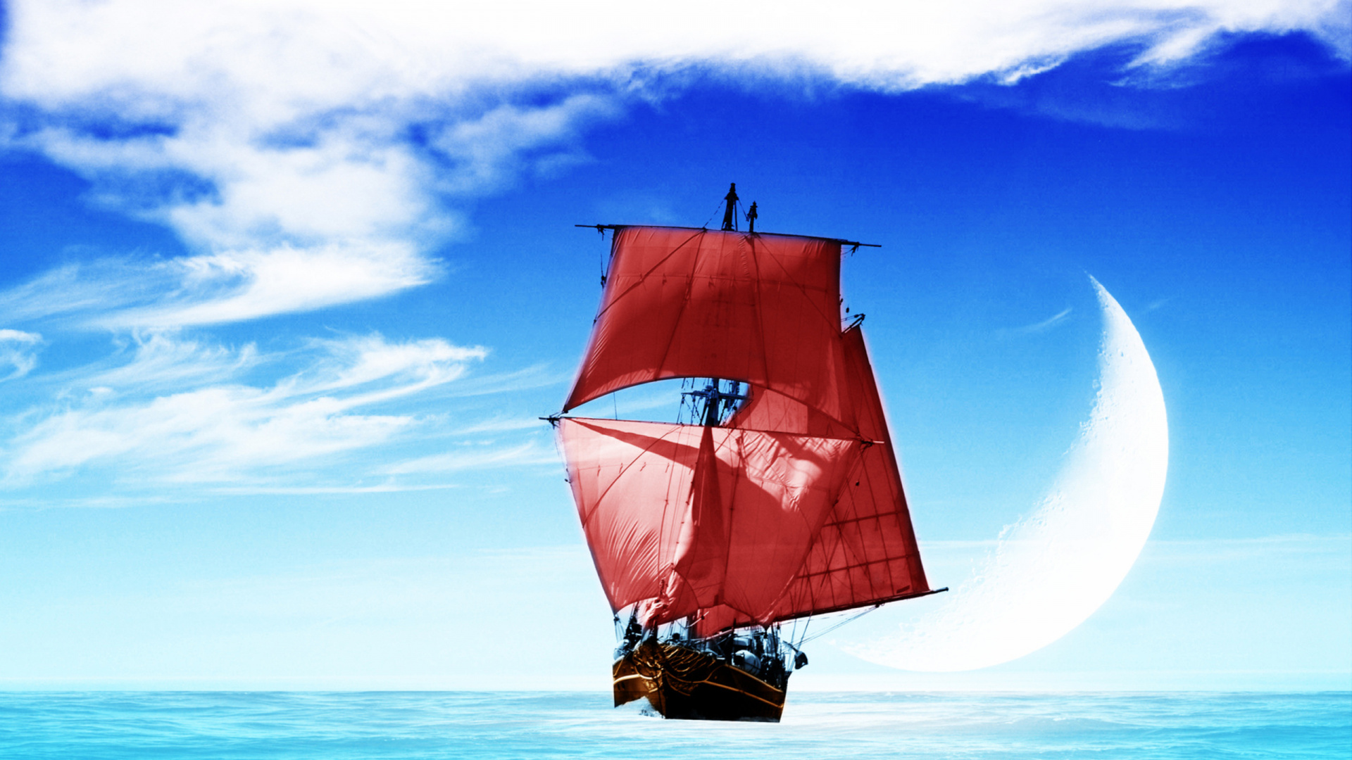 Ship, Sailing Ship, Boat, Sail, Watercraft. Wallpaper in 1920x1080 Resolution