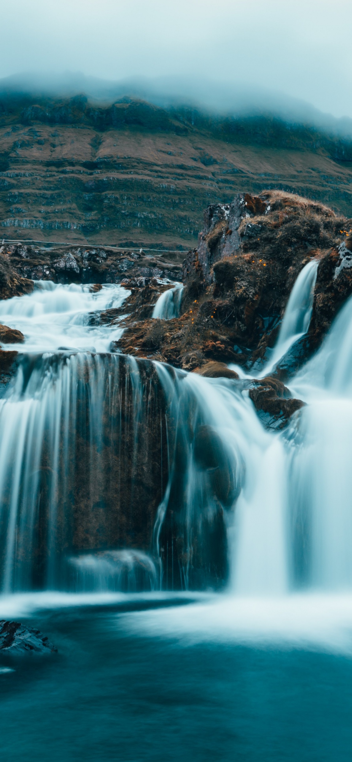 Wasserfall, Gewässer, Wasserressourcen, Wasser, Natur. Wallpaper in 1125x2436 Resolution